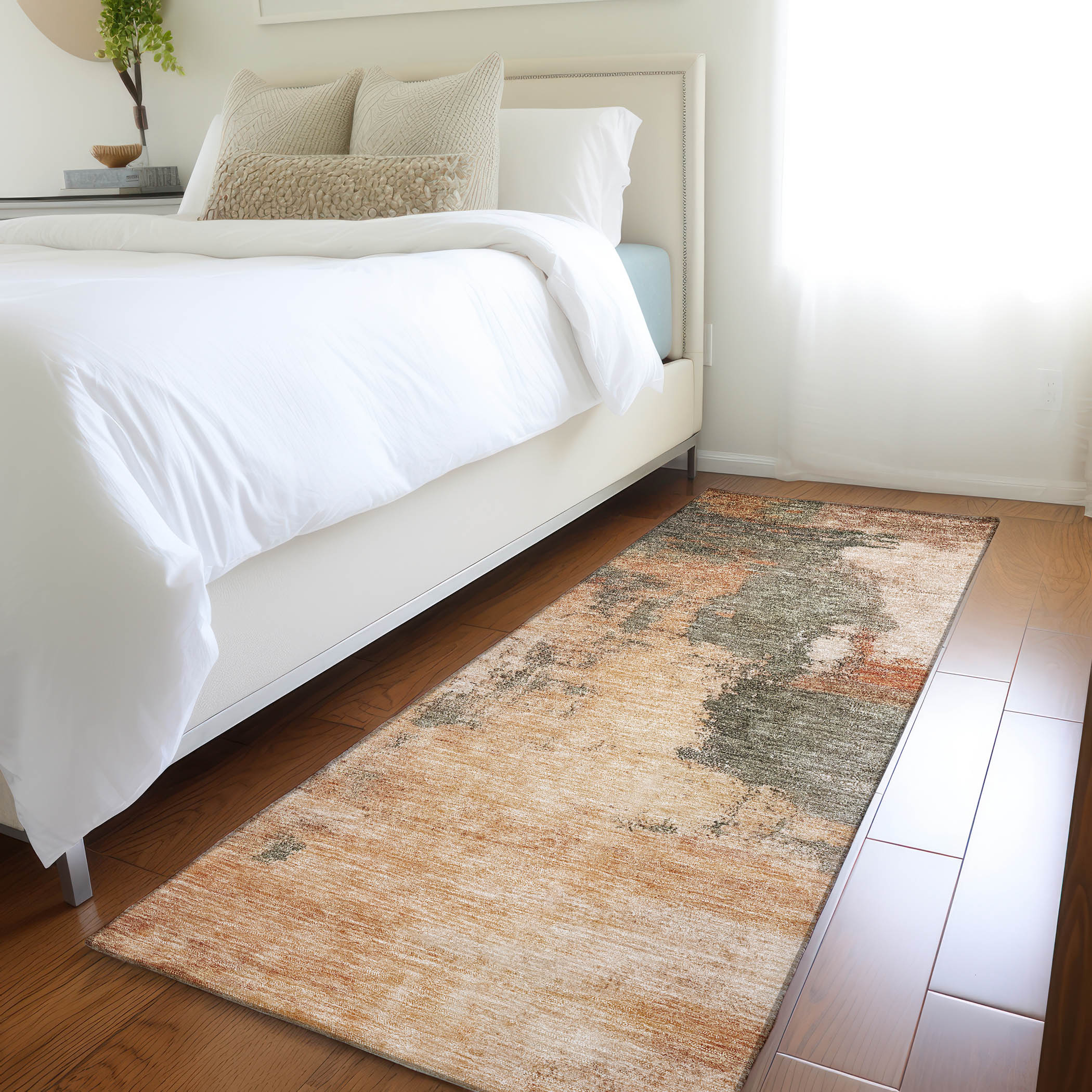 Addison Rugs ACN1068TR2X8 Chantille ACN1068TR 2 x 7 (ft) Polyester Terracotta Rectangular Indoor/Outdoor Geometric Machine washable Runner rug