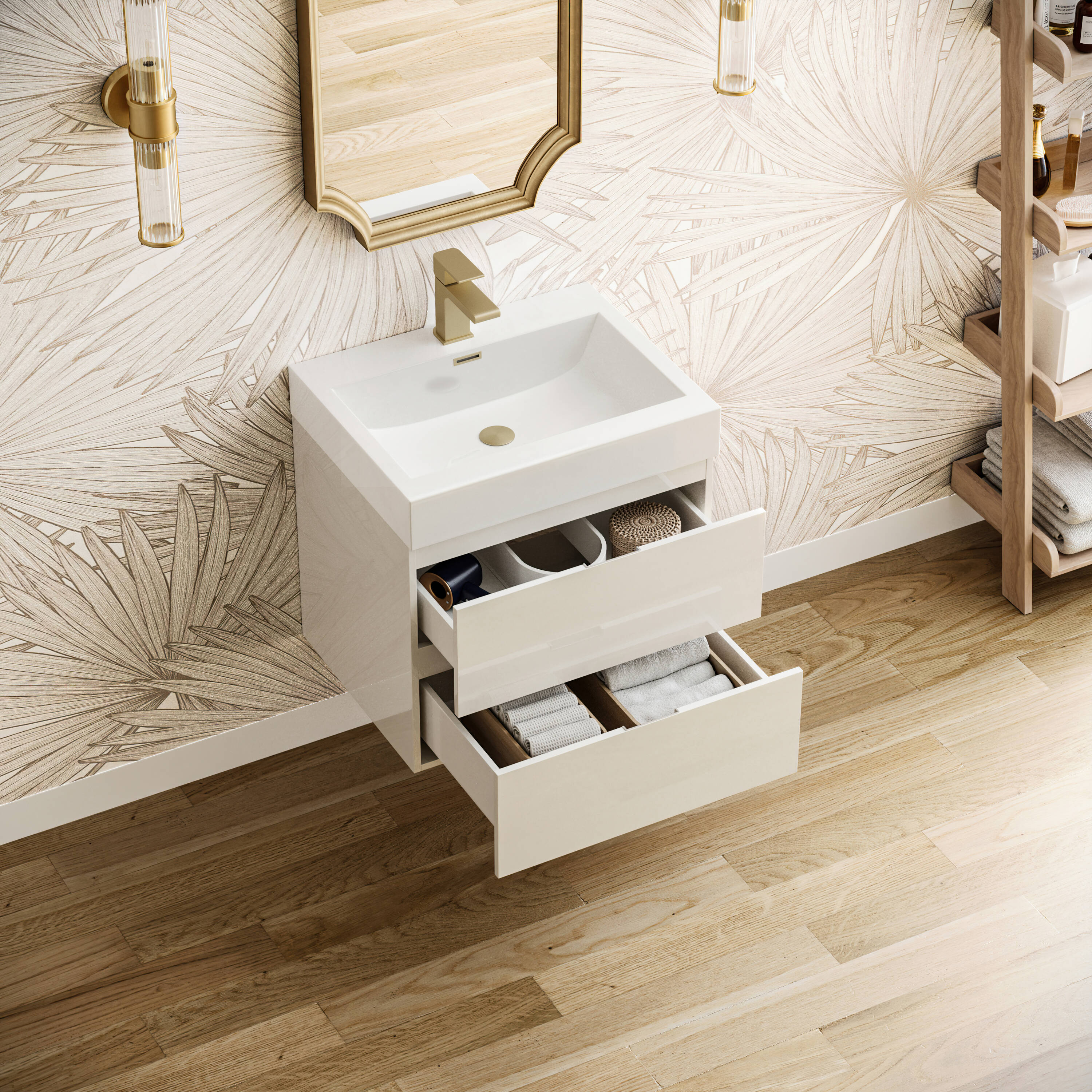 Fresca FCB8324WH-I Bath-Vanity-Combo - View #3