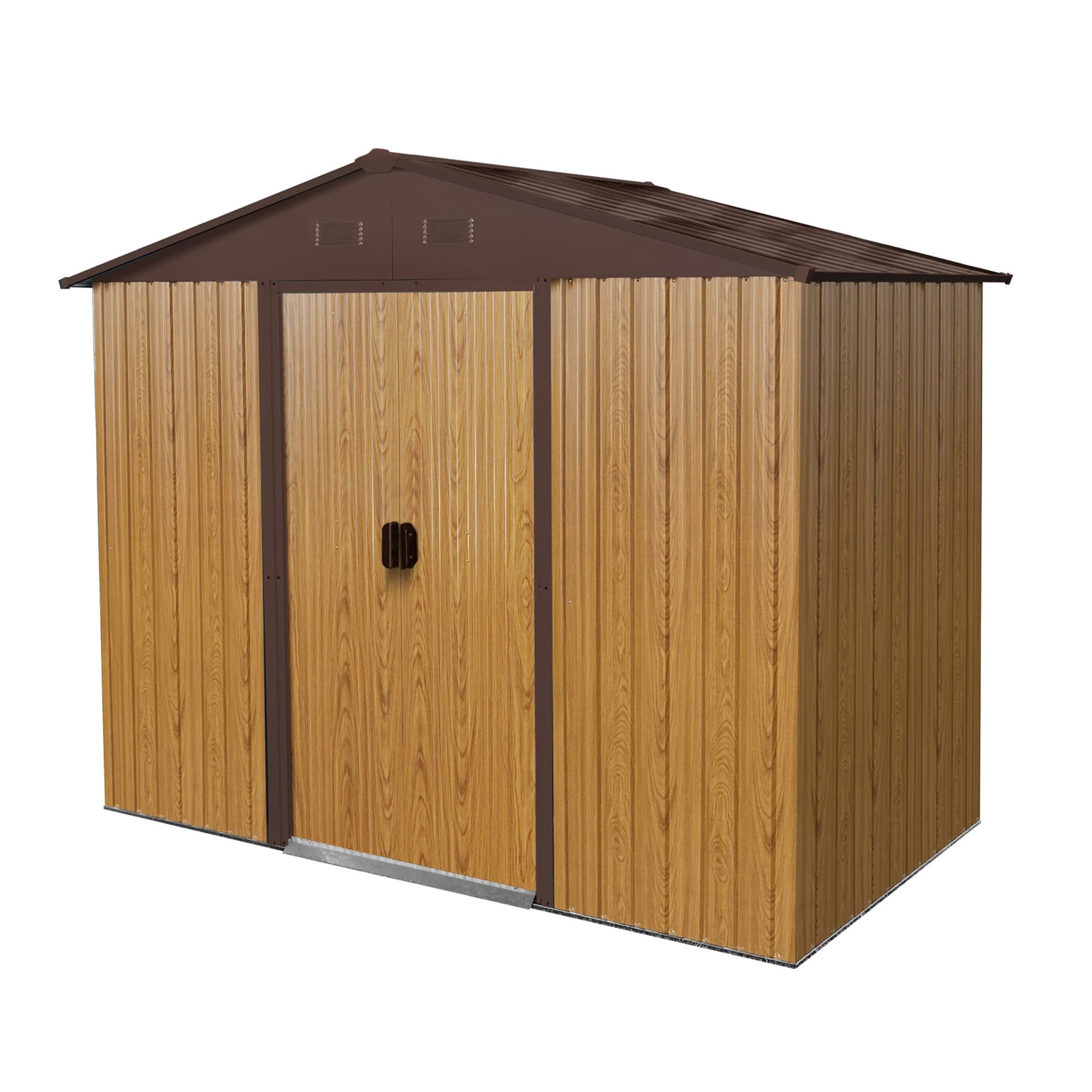 BABOOM BOM-33745G-OR 8-ft x 4-ft Metal Tool Storage Galvanized iron Storage Shed