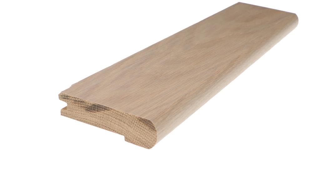 Flexco LTLSN0007 2.78-in x 78-in x 0.625-in White Prefinished Wood Oak Flush Stair Nosing