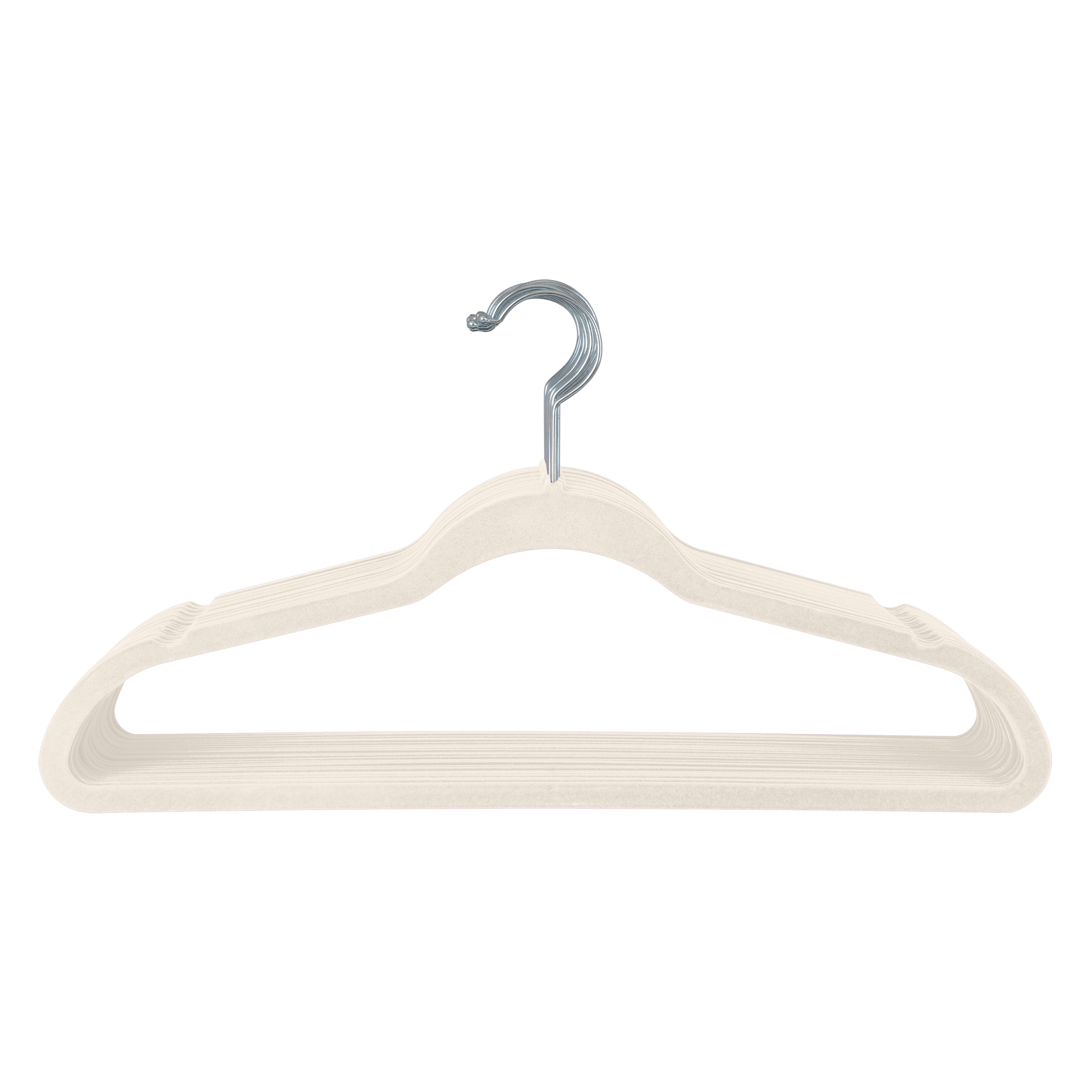 Simplify 25-Pack Plastic Non-slip Grip Clothing Hanger (Ivory) in the ...