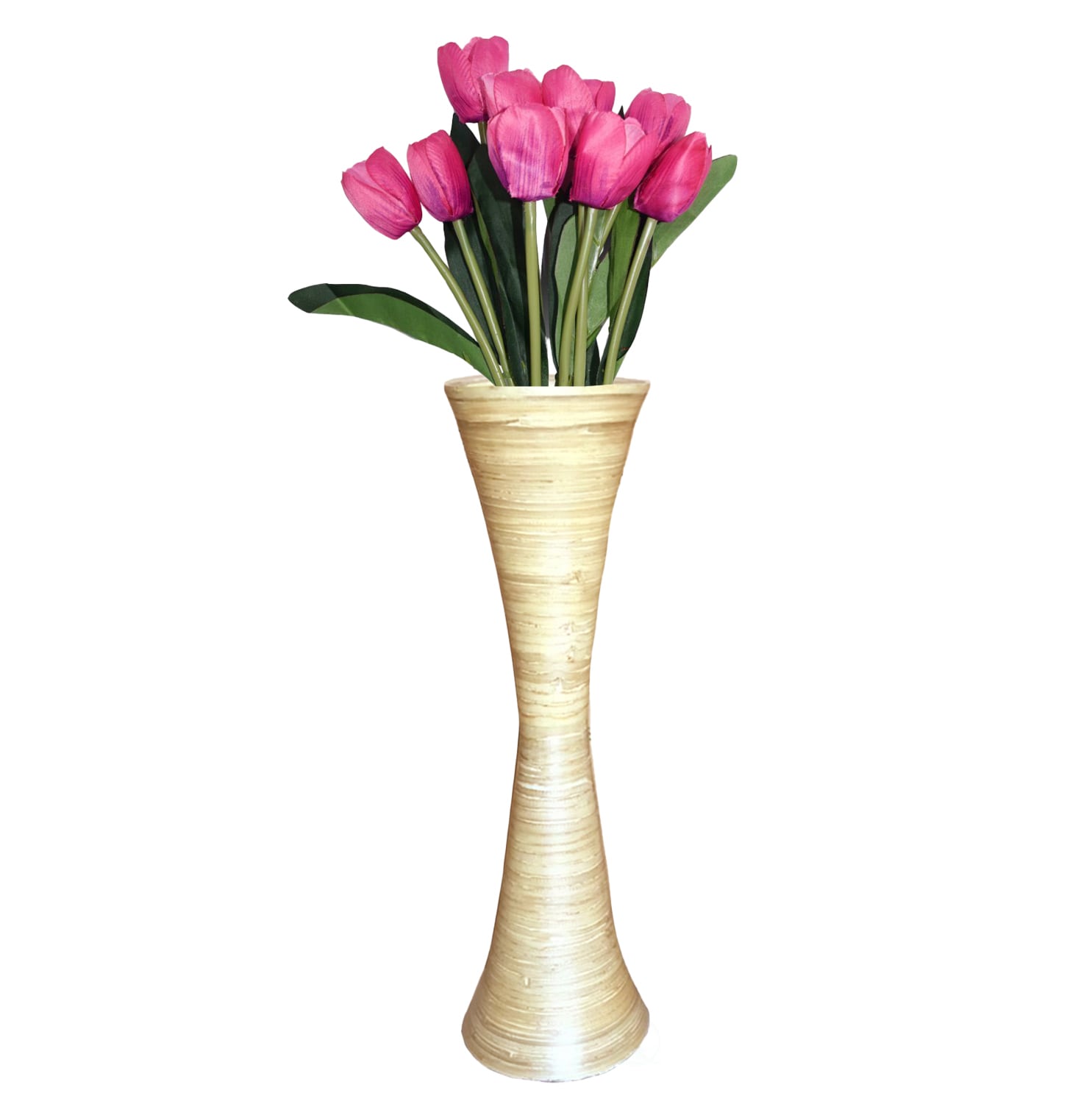 Uniquewise QI004156.N Brown Wood Modern Vase