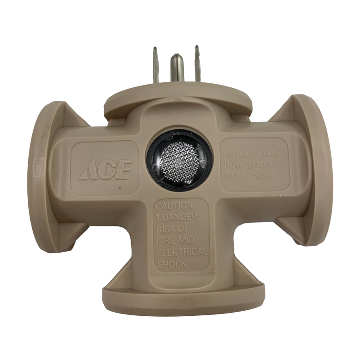 Projex  Grounded 3 outlets Triple Tap Adapter 1 pk