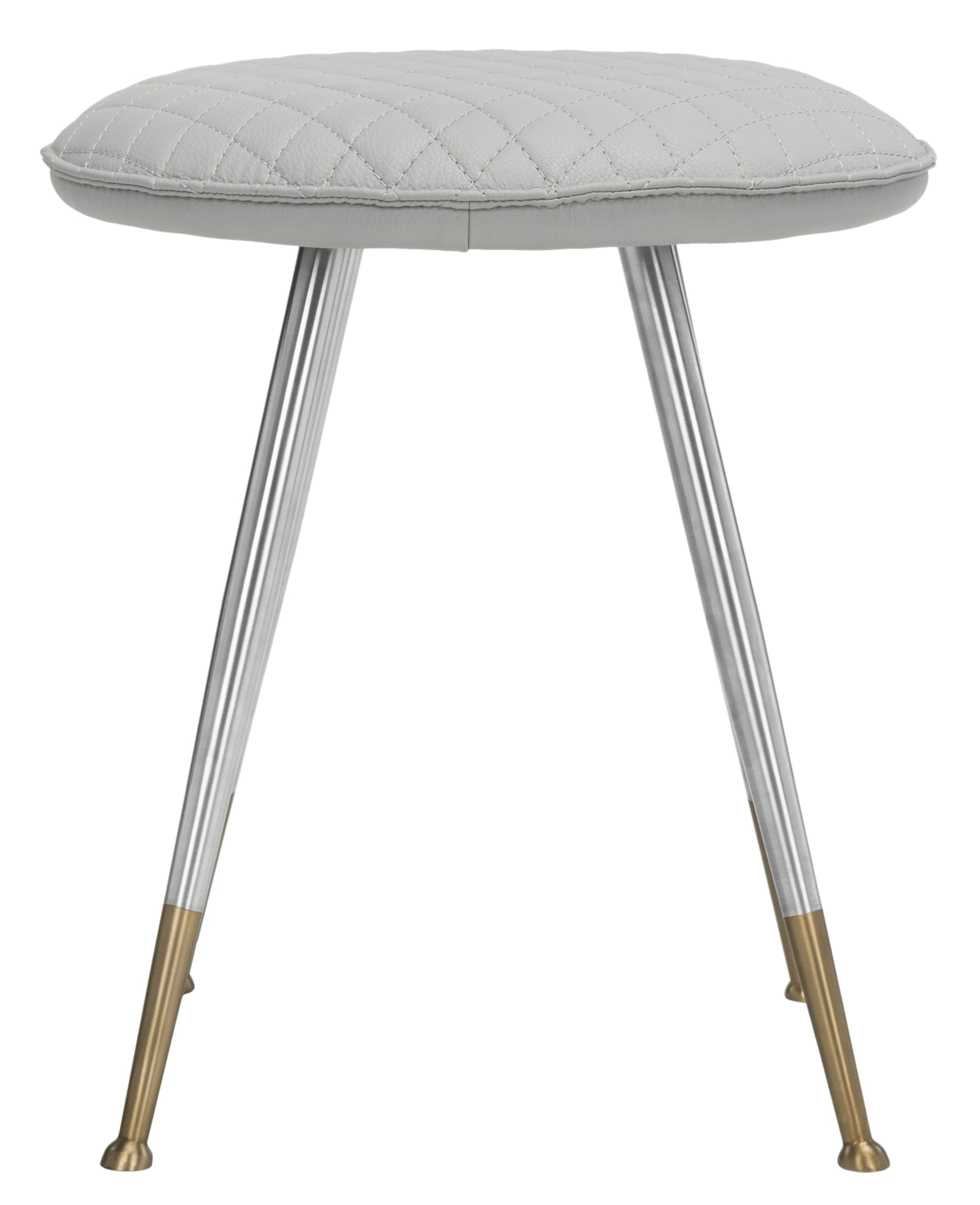 Brinley 17" Gray Metal Transitional Stool