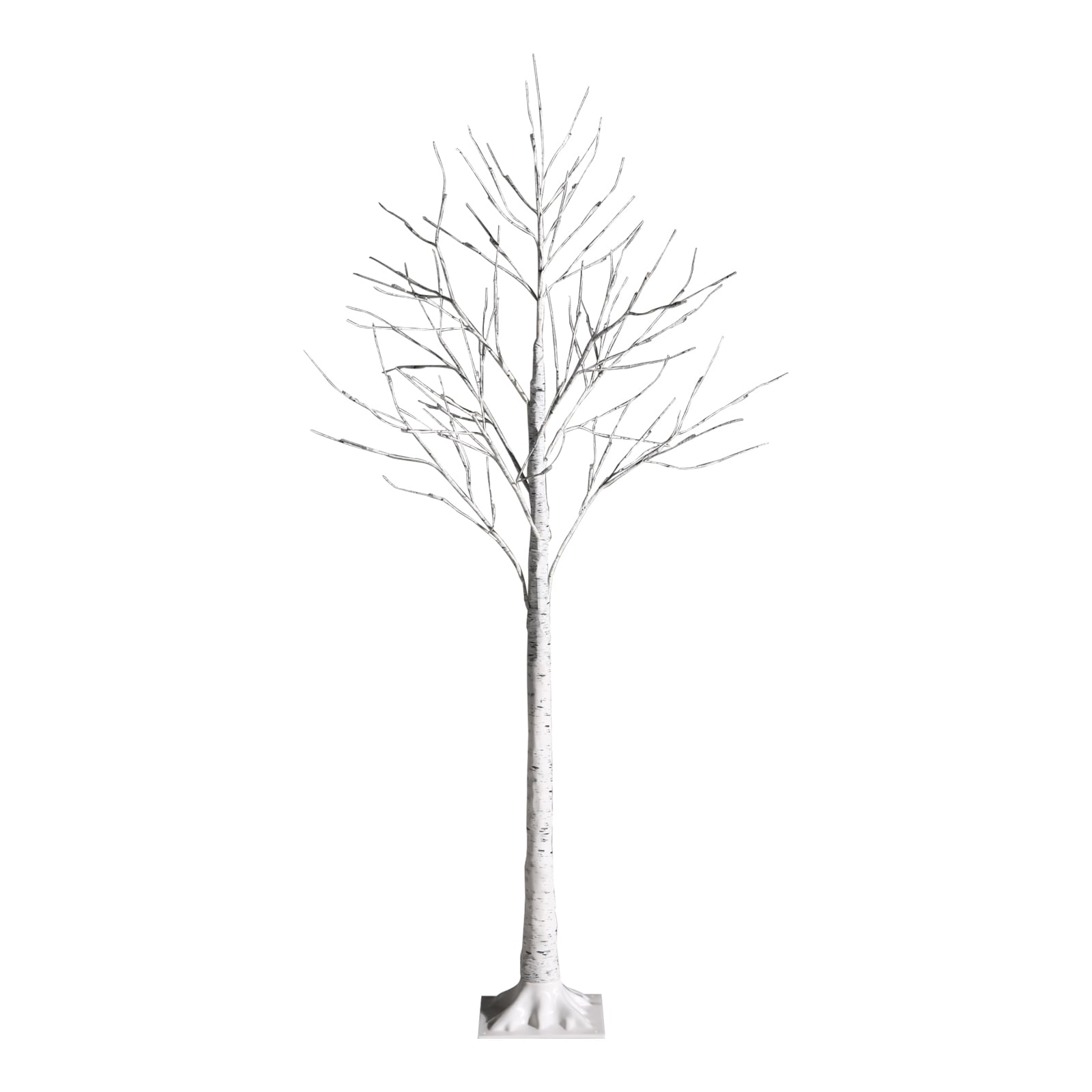 Slickblue 60-in Freestanding White Lighted Birch Twig Tree with Warm White LED for Indoor or Outdoor