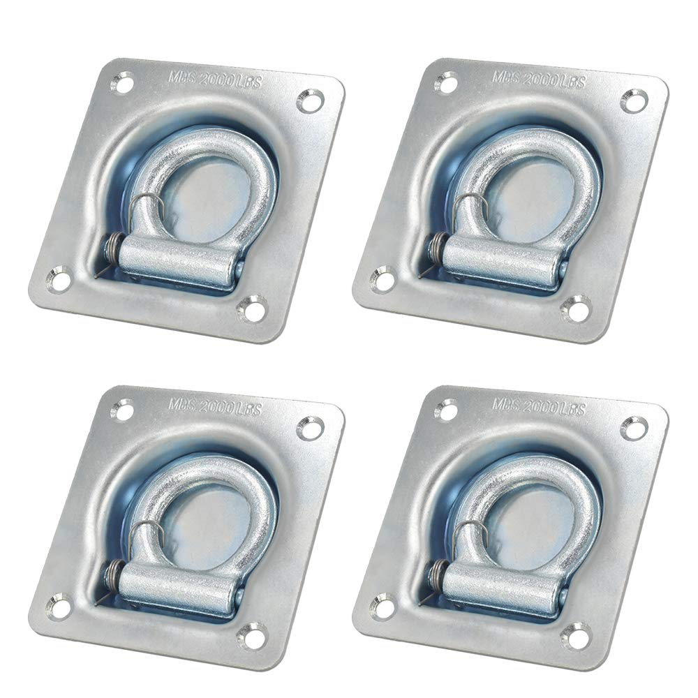 Afoxsos Recessed D Ring Tie Down Square Cargo Tie Down Anchors Flush ...