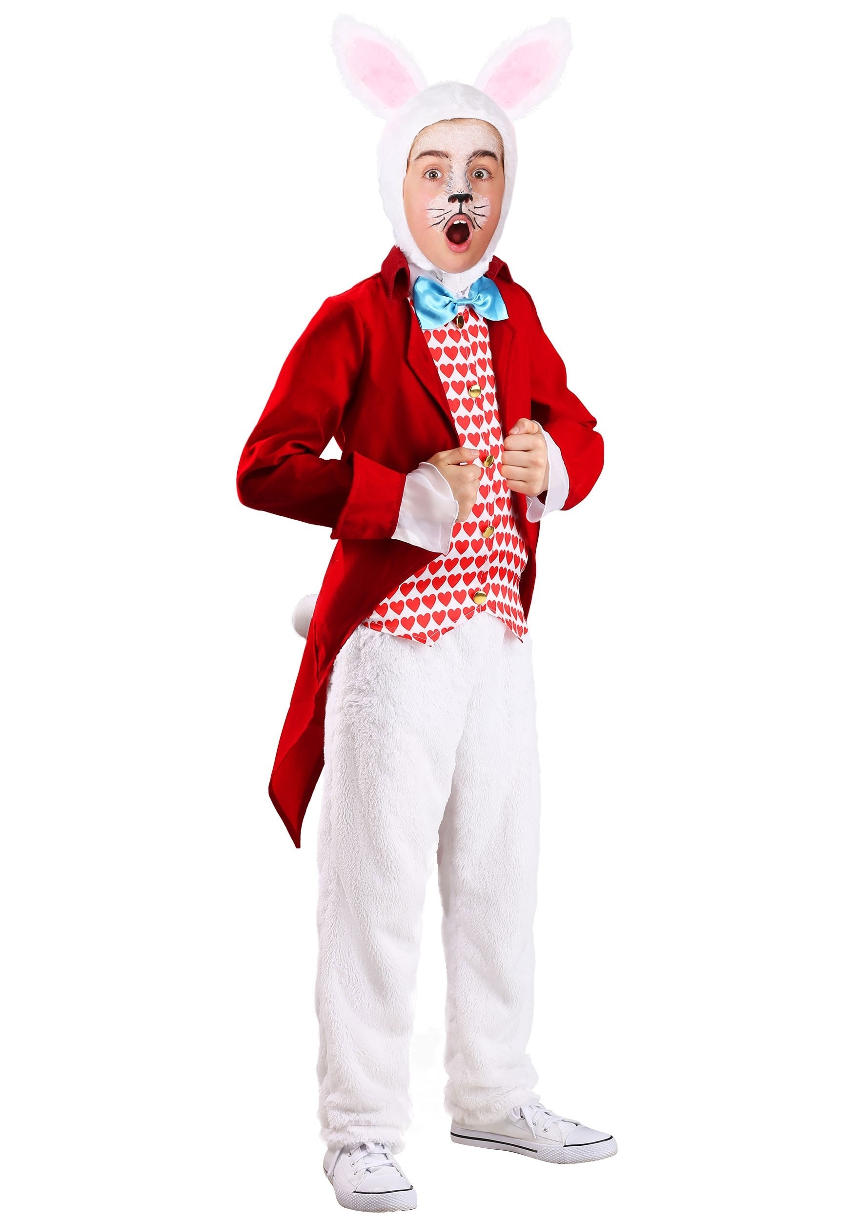 HalloweenCostumes.com FUN7407CH-L FUN Costumes Dignified White Rabbit Costume for Kids White Rabbit Costumes Large