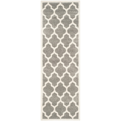 Safavieh Barret 2 x 9 Navy/Beige Indoor/Outdoor Trellis Runner Safavieh Barret 2 x 9 Navy/Beige Indoor/Outdoor Trellis Runner