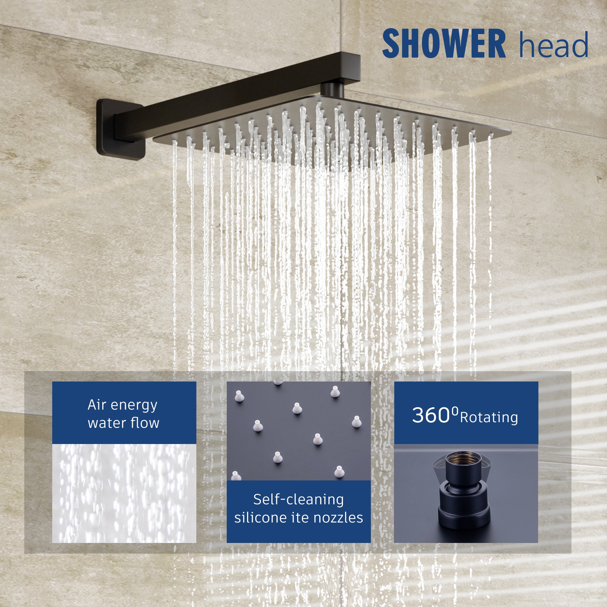 CASAINC OY-98B1202-BG Showerhead-Bar-Panels - View #4