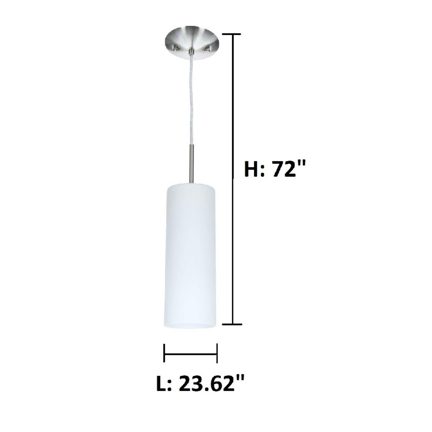 Troy 3 Mini Pendant Light with Frosted Glass Shade