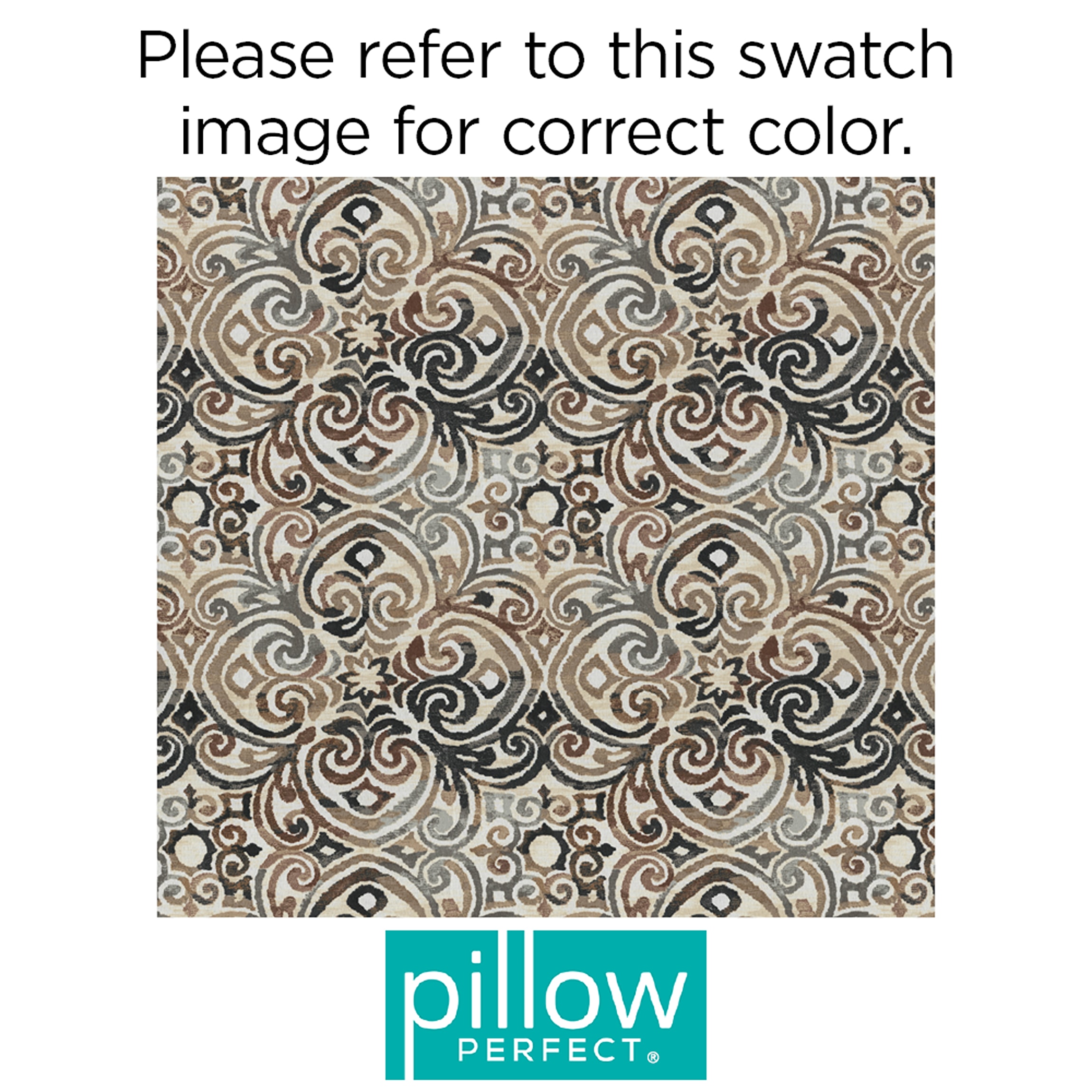 Driftwood Black Damask Outdoor Bench Cushion with Ties