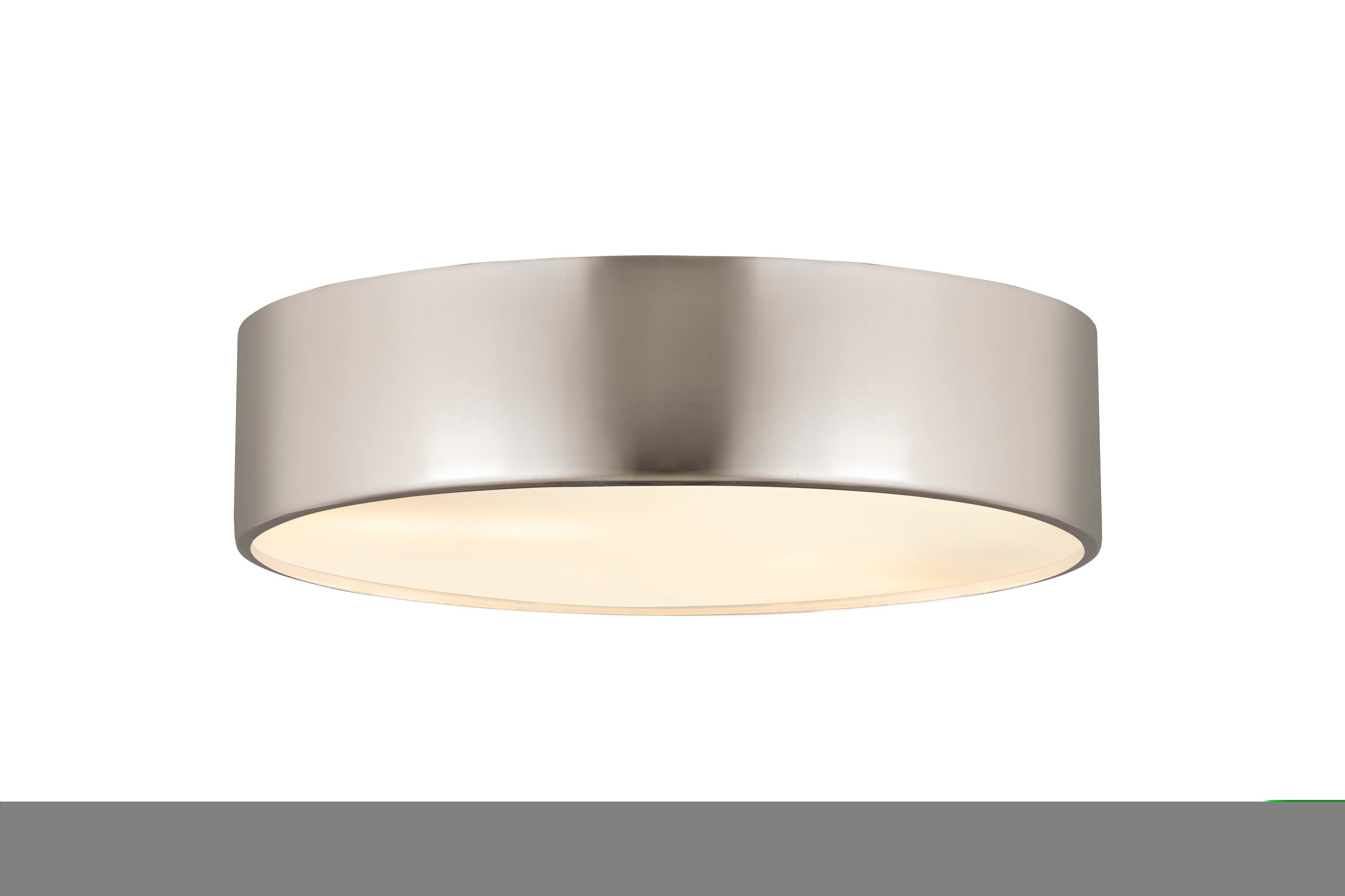 Harley 20" Brushed Nickel Steel Drum Flush Mount Ceiling Light