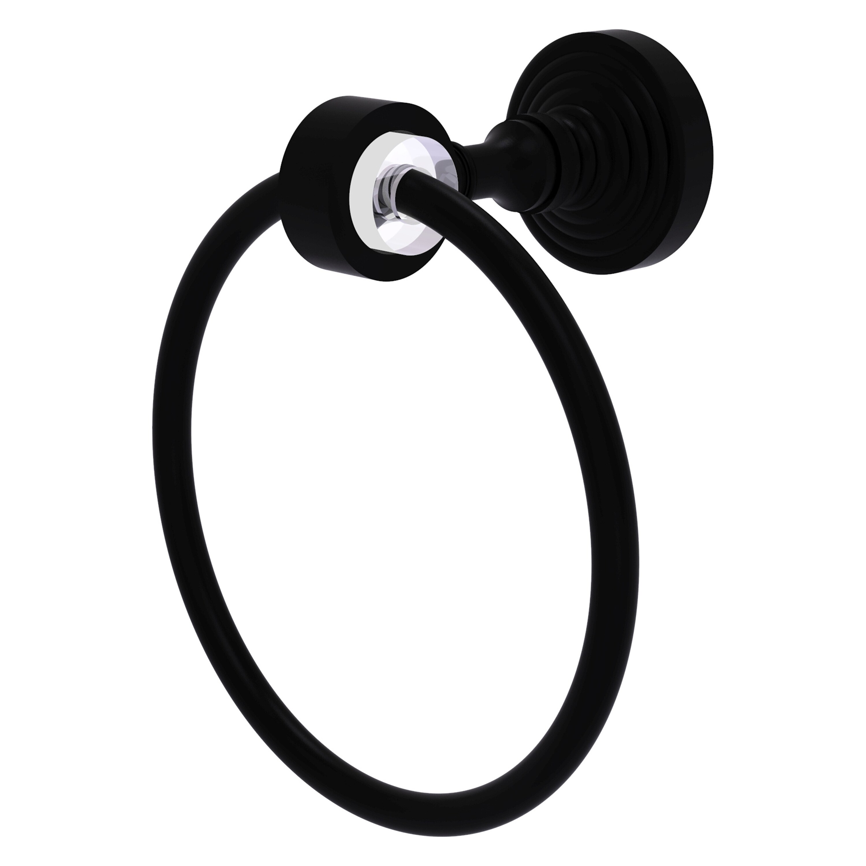 Allied Brass PG-16-BKM Pacific Grove Matte Black Wall mount Single Towel Ring