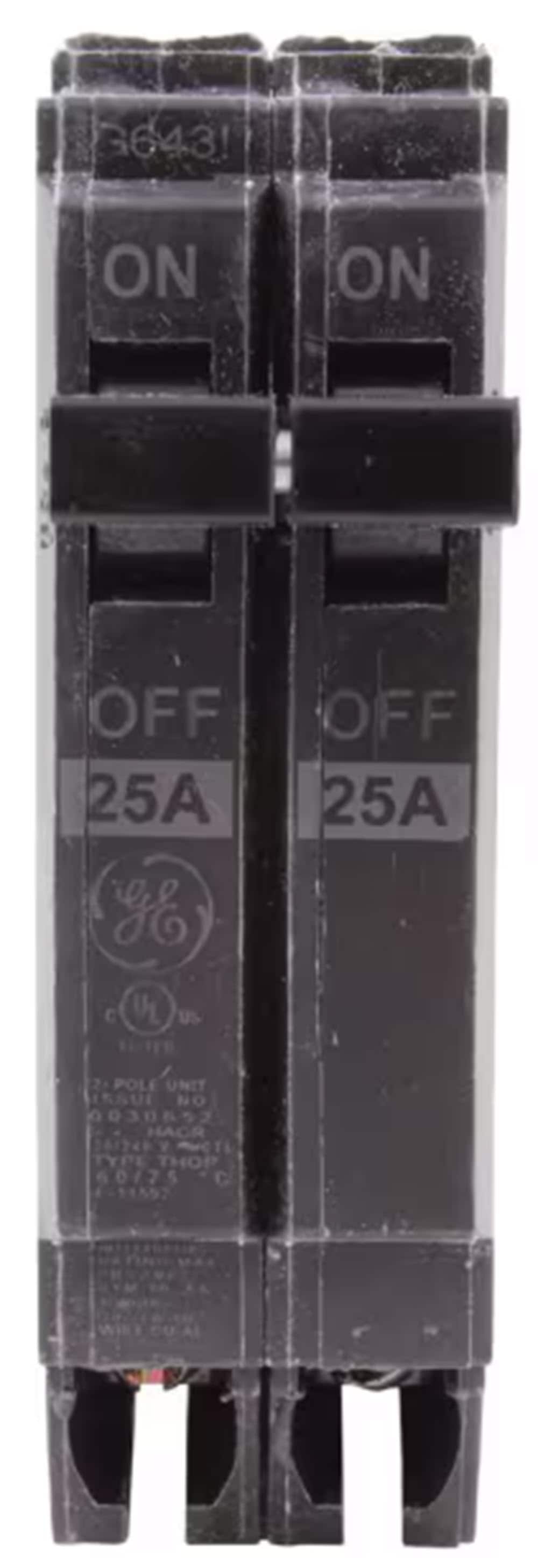 GE 25-Space Amp 2 in. Double-Pole Circuit Breaker