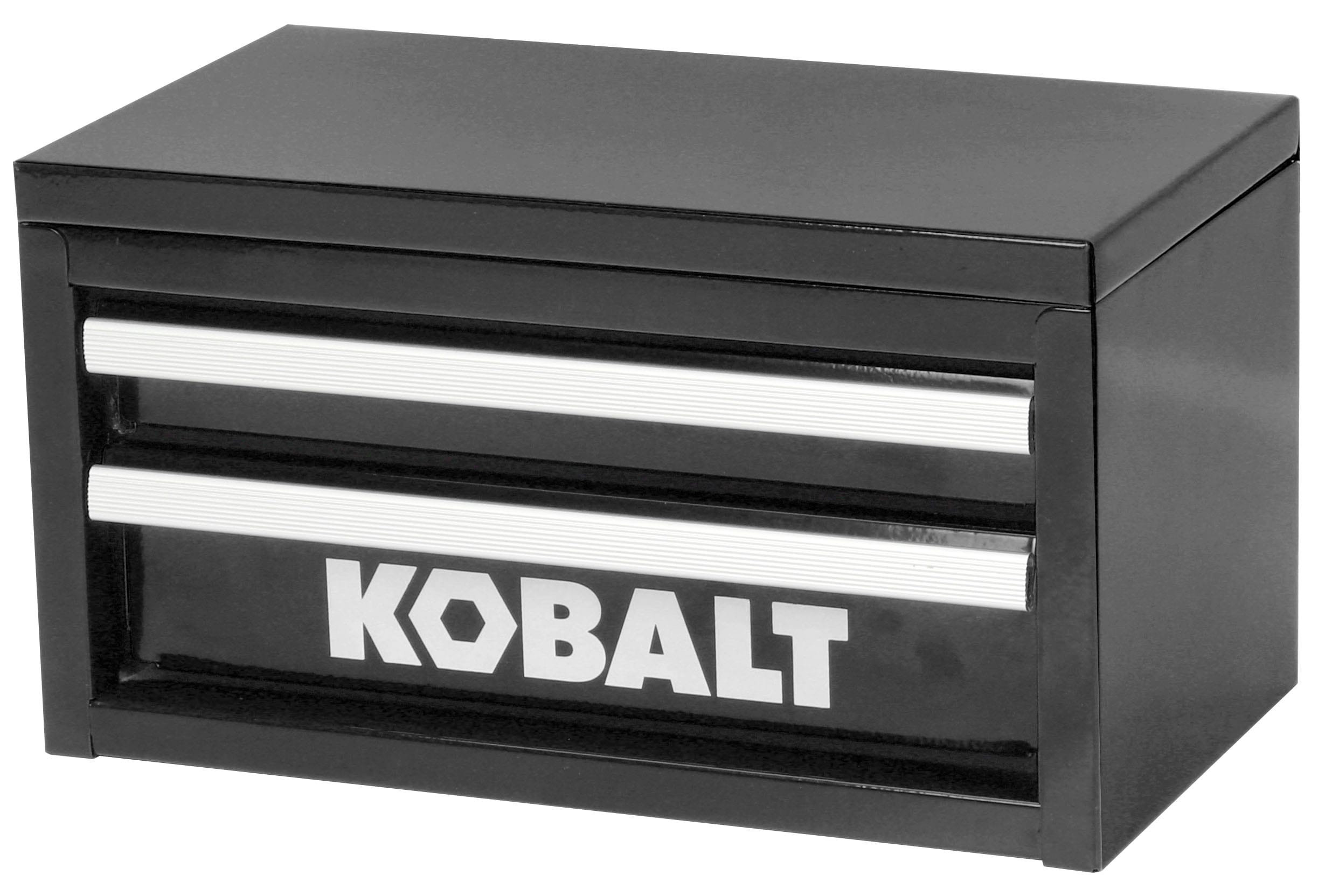 Kobalt Tool box 10.83in Friction 2Drawer Black Steel Tool Box Lowe