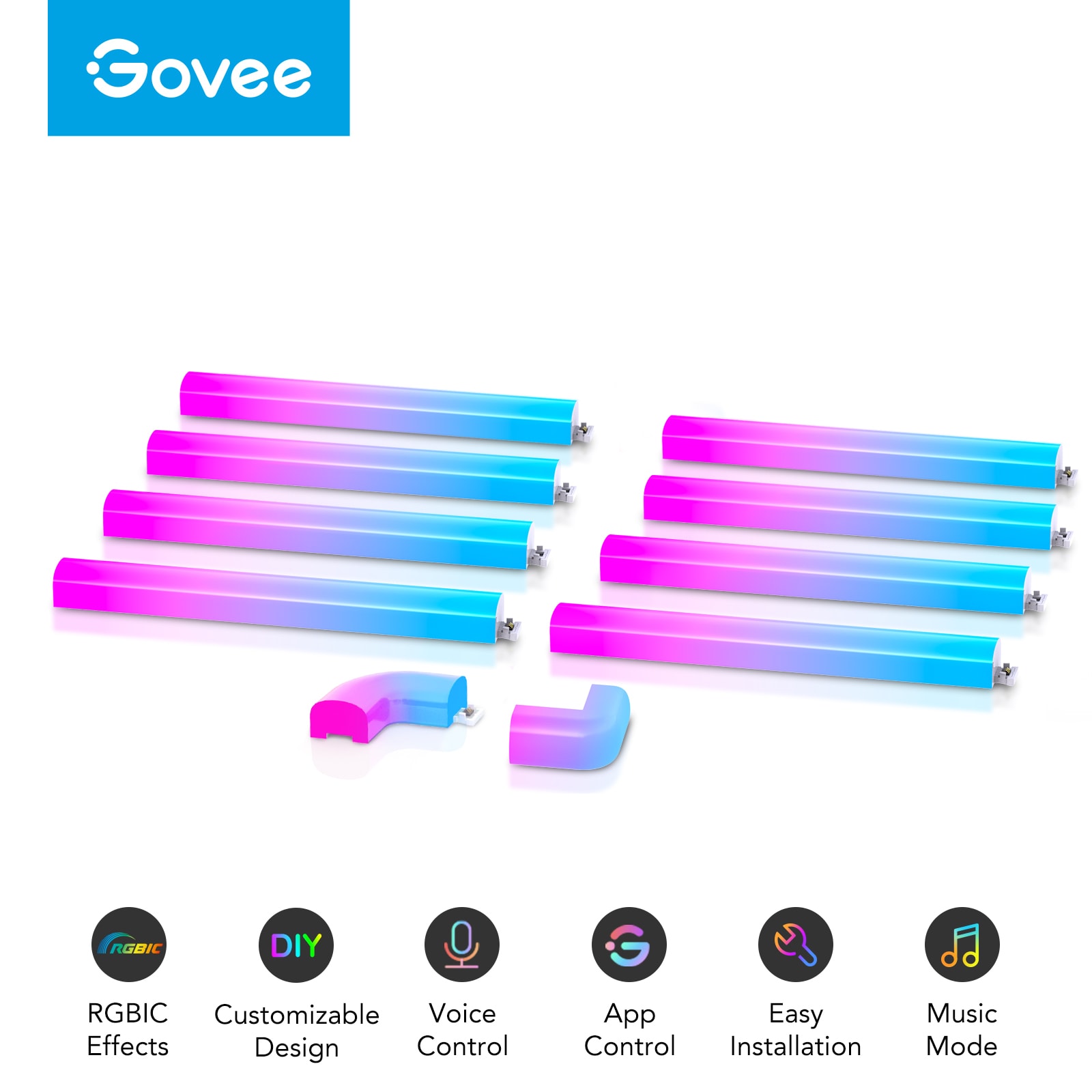 Govee 0.98-in Accent Lighting Smart Effect Lights LED Light in the Novelty  Lights department at