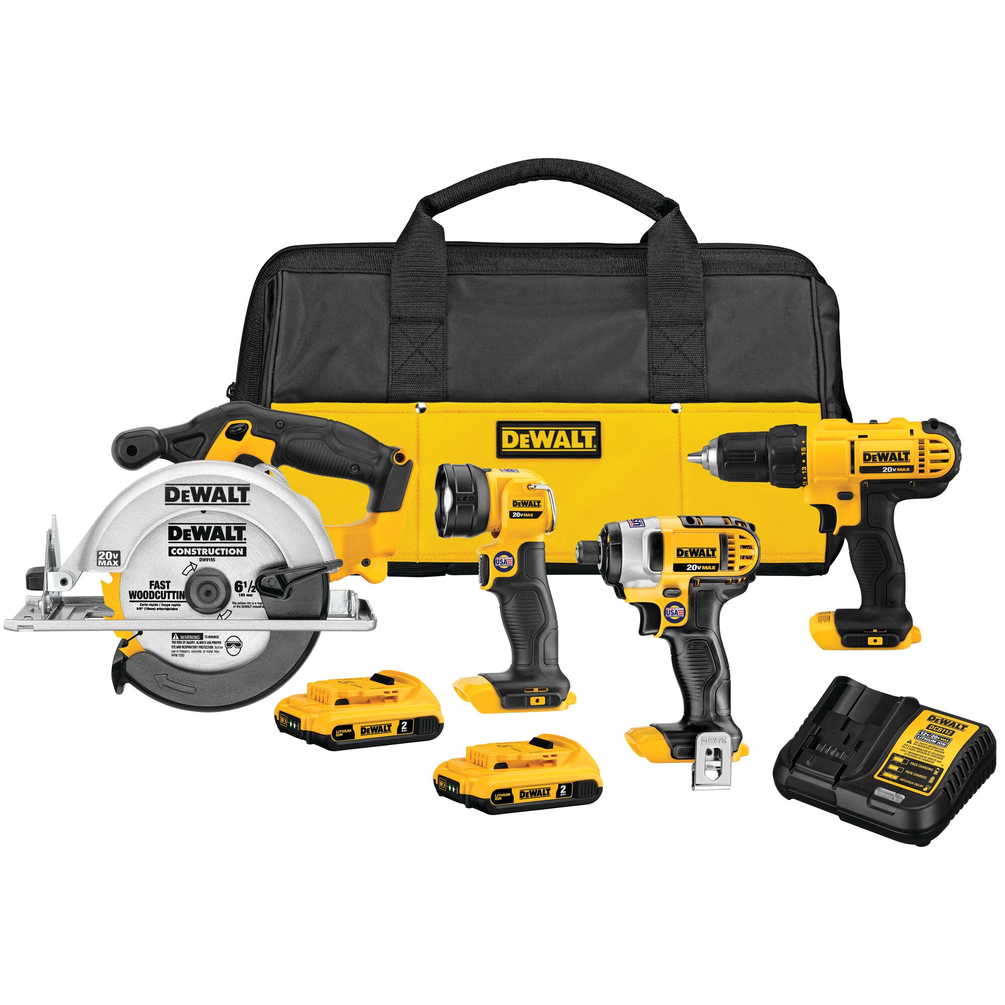 DEWALT 4-Tool 20-Volt Max Power Tool Combo Kit with Soft Case (2