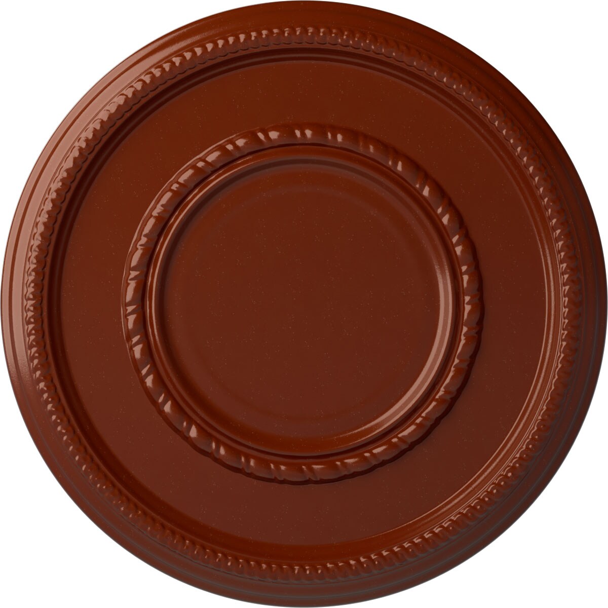Ekena Millwork CM17FEFIF Federal Roped Large 17.375-in W x 17.375-in L Painted Firebrick Polyurethane Whole Ceiling Medallion