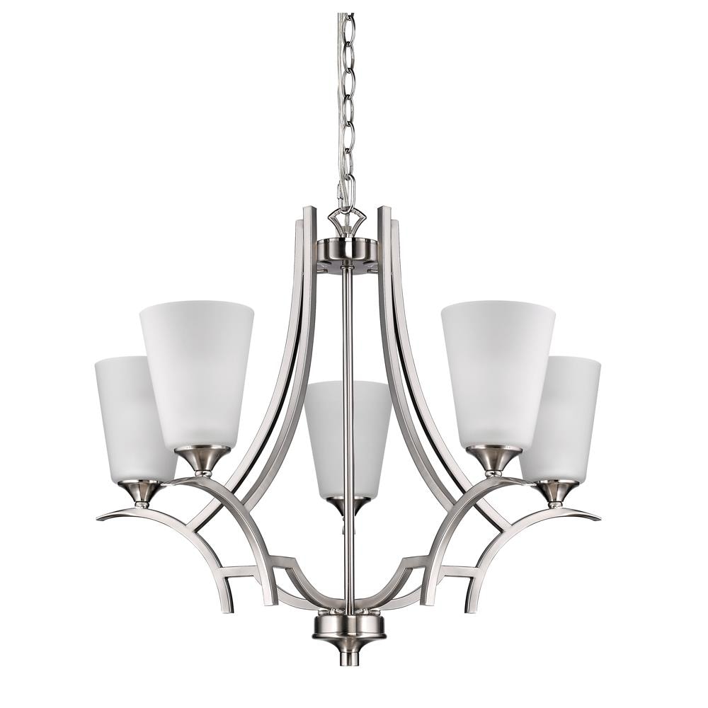 Acclaim Lighting IN11265SN Zoey 5 -Light Satin Nickel Transitional For Use in Dining Rooms, Foyers, Kitchens, Living Rooms Chandelier