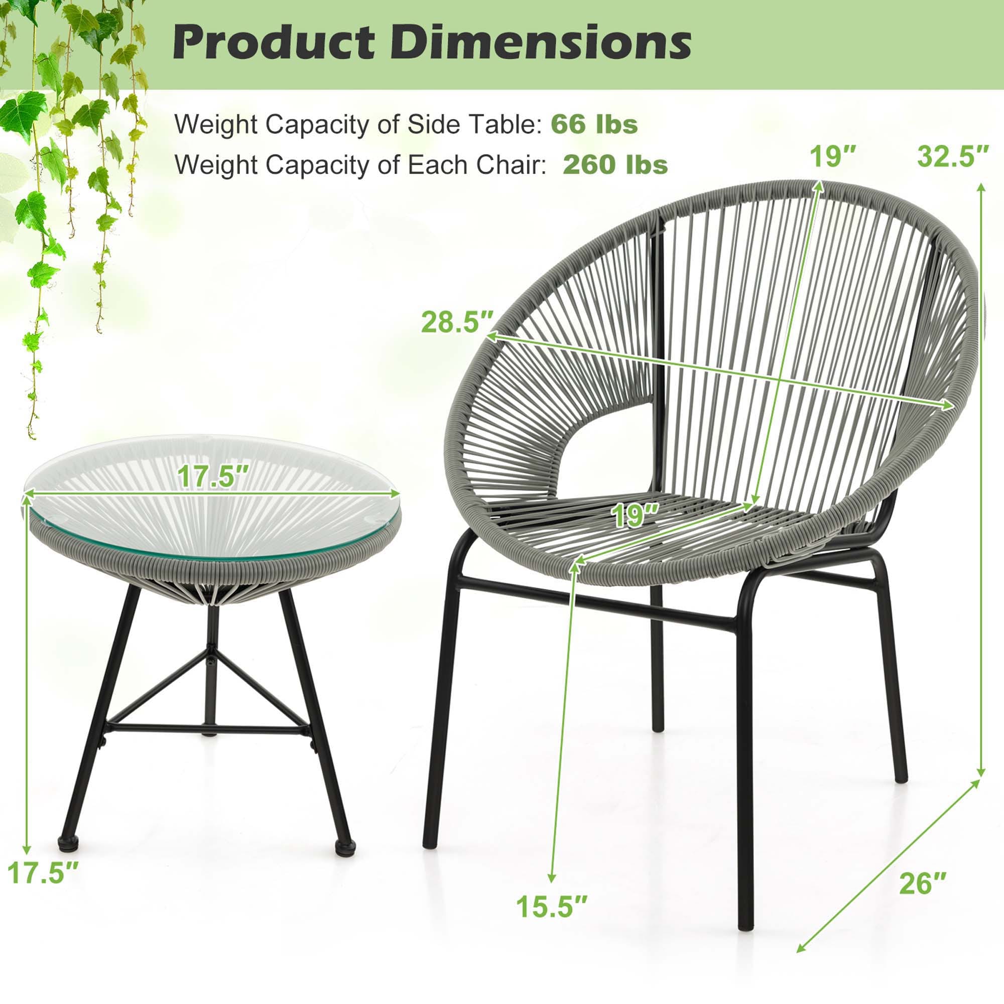 Costway JLRP00057 Patio-Dining-Sets - View #2