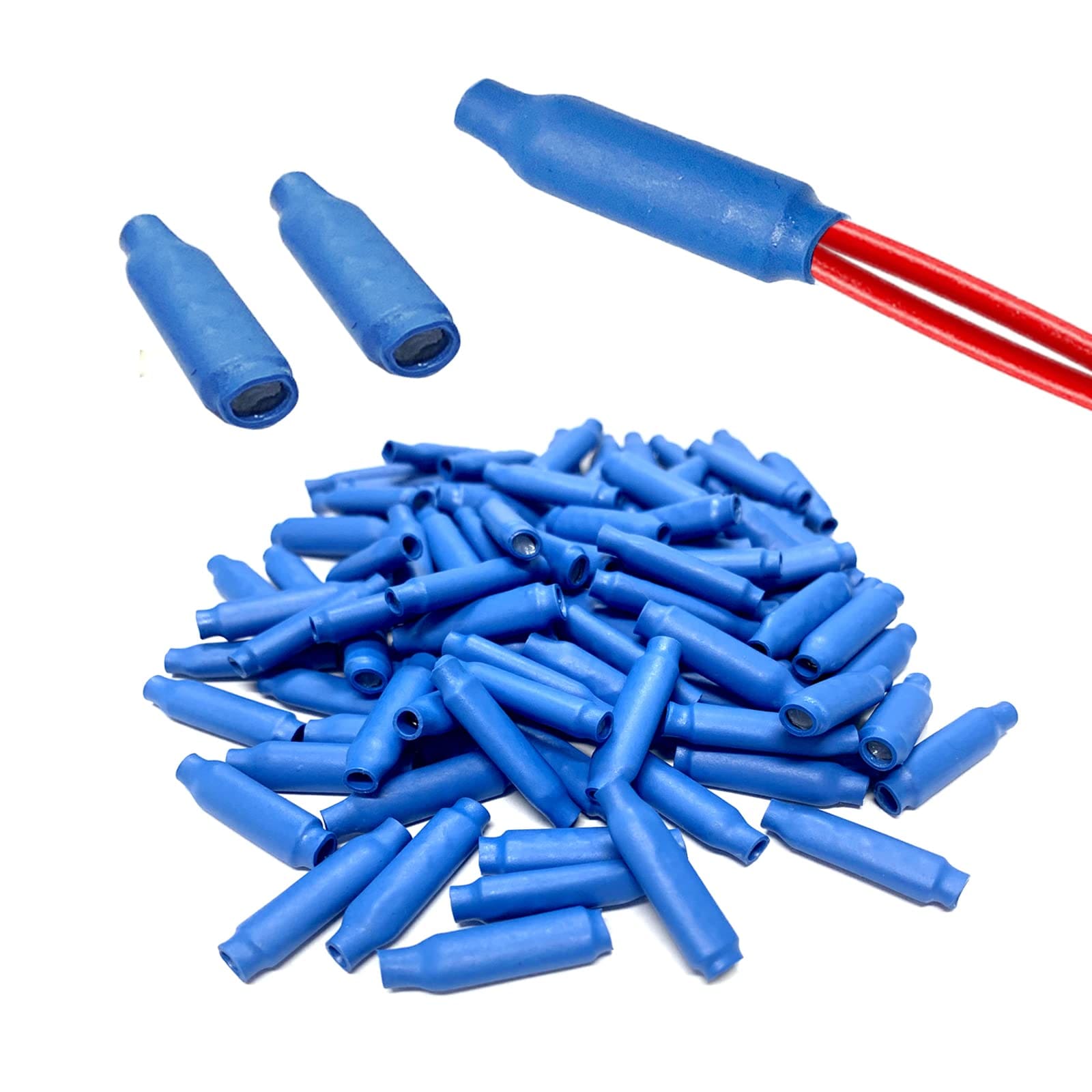 Aoibox  100 Piece Blue B Gel Filled Wire Splice Connectors for 18 30 Gauge Low Voltage Telephone and Alarm Wiring