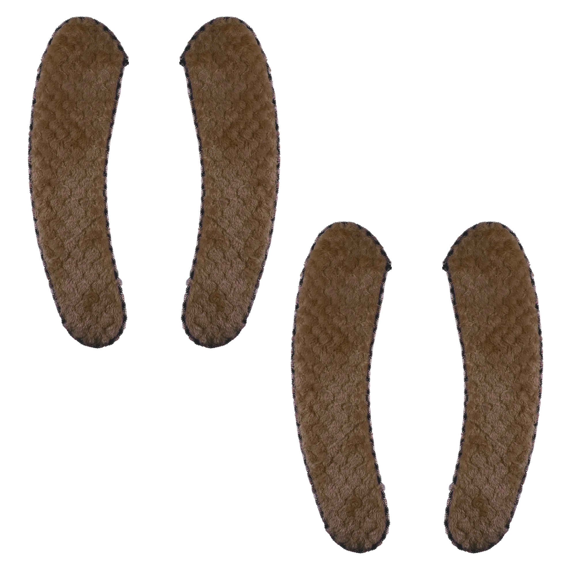 Unique Bargains 2pairs Toilet Seat Cover Pad Bathroom Warm Toilet Seat Cushion Washable Reusable Brown