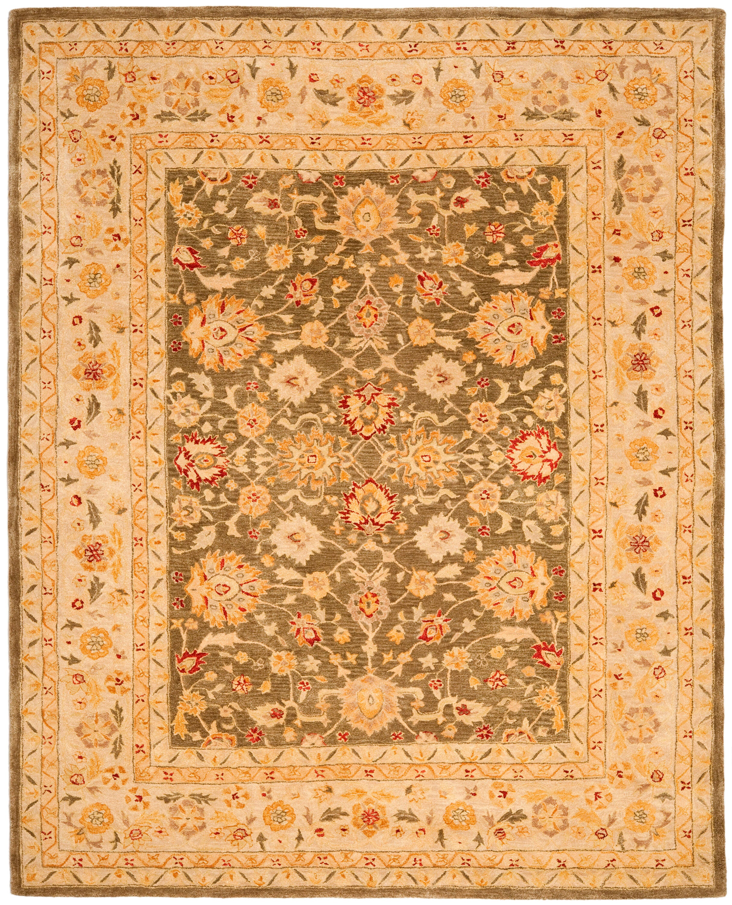 Handmade Gray Wool 9' x 12' Tufted Rectangular Area Rug