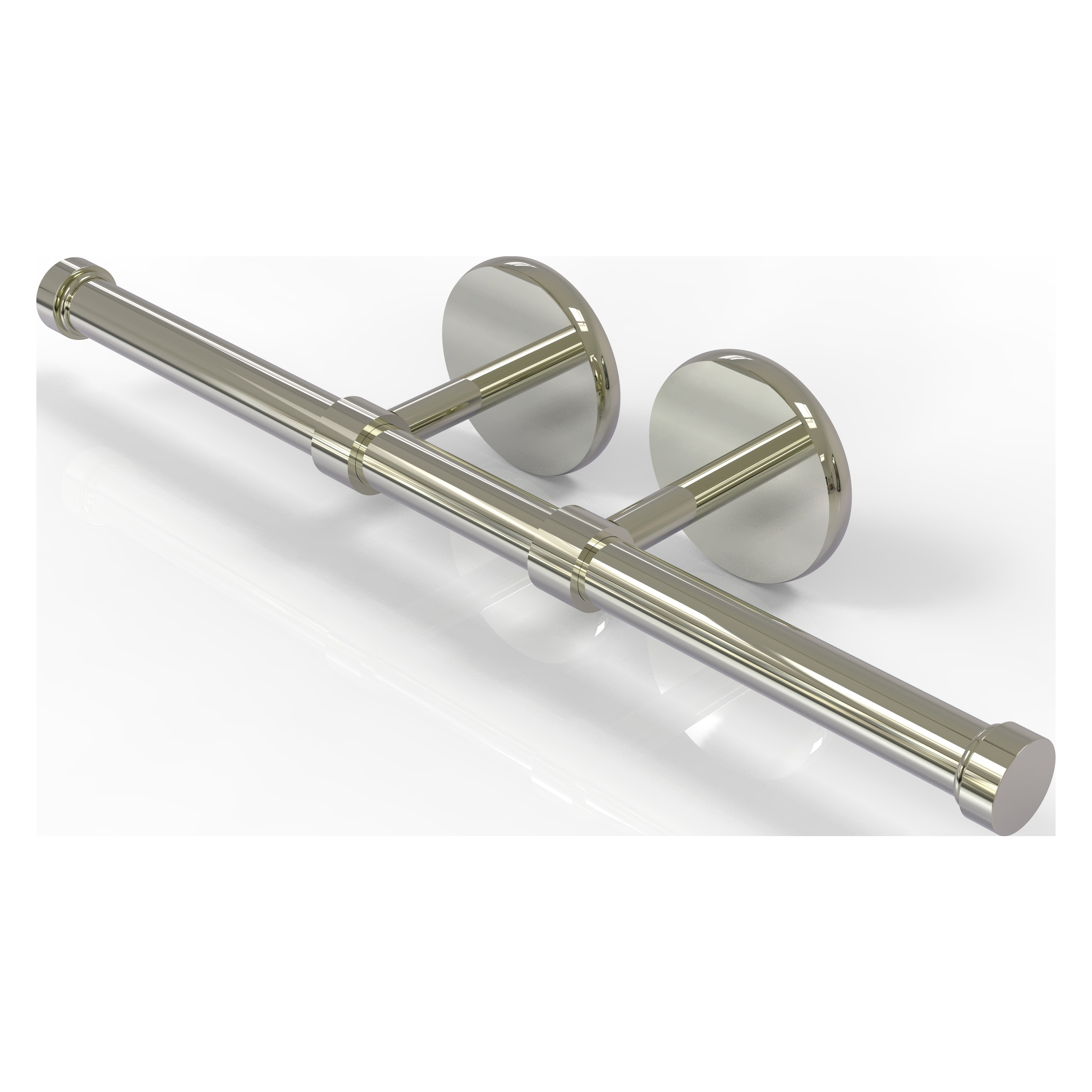 Allied Brass P1000-24-2-PNI Prestige Skyline Polished Nickel Wall mount Double post Toilet Paper Holder 2 -Rolls