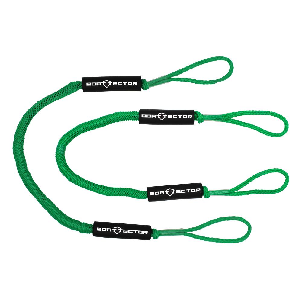 Extreme Max 3006.2753 Bungee Dock Line Value 2-Pack- 5 ft., Green