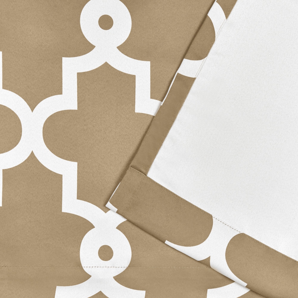Taupe Polyester Blackout Grommet Window Panel Set
