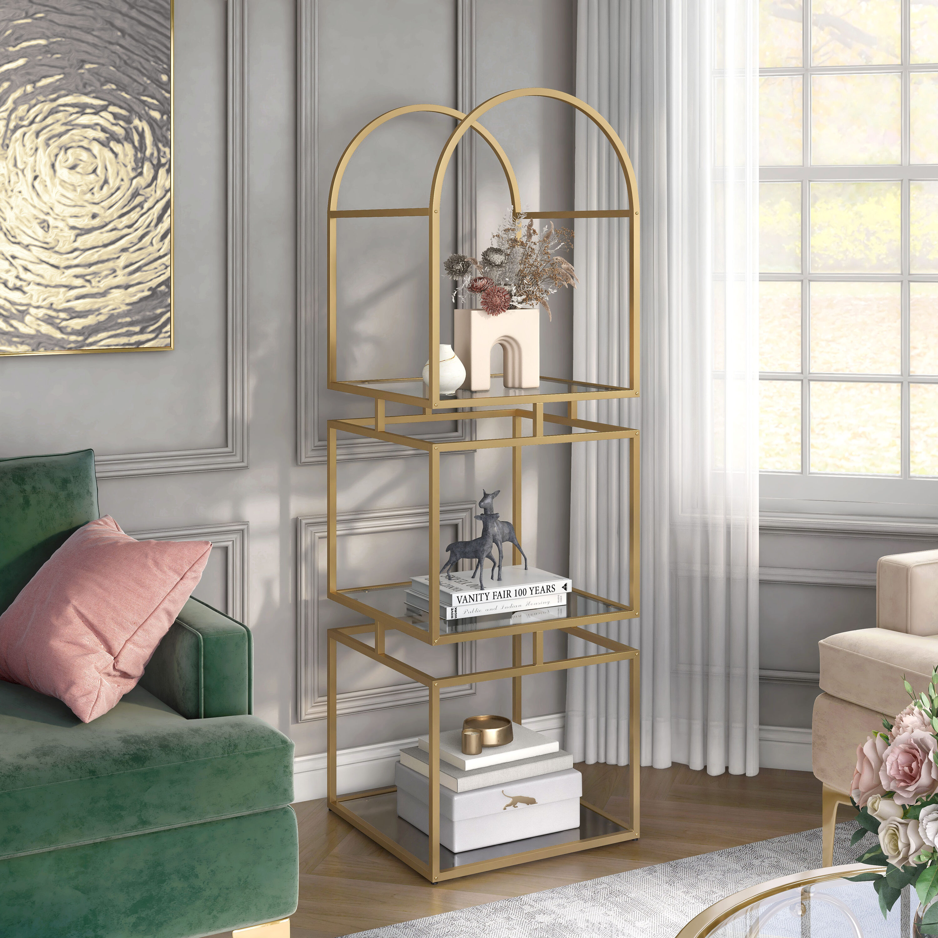 Furniture of America IDF-AC813GD-3 bookcases - View #6