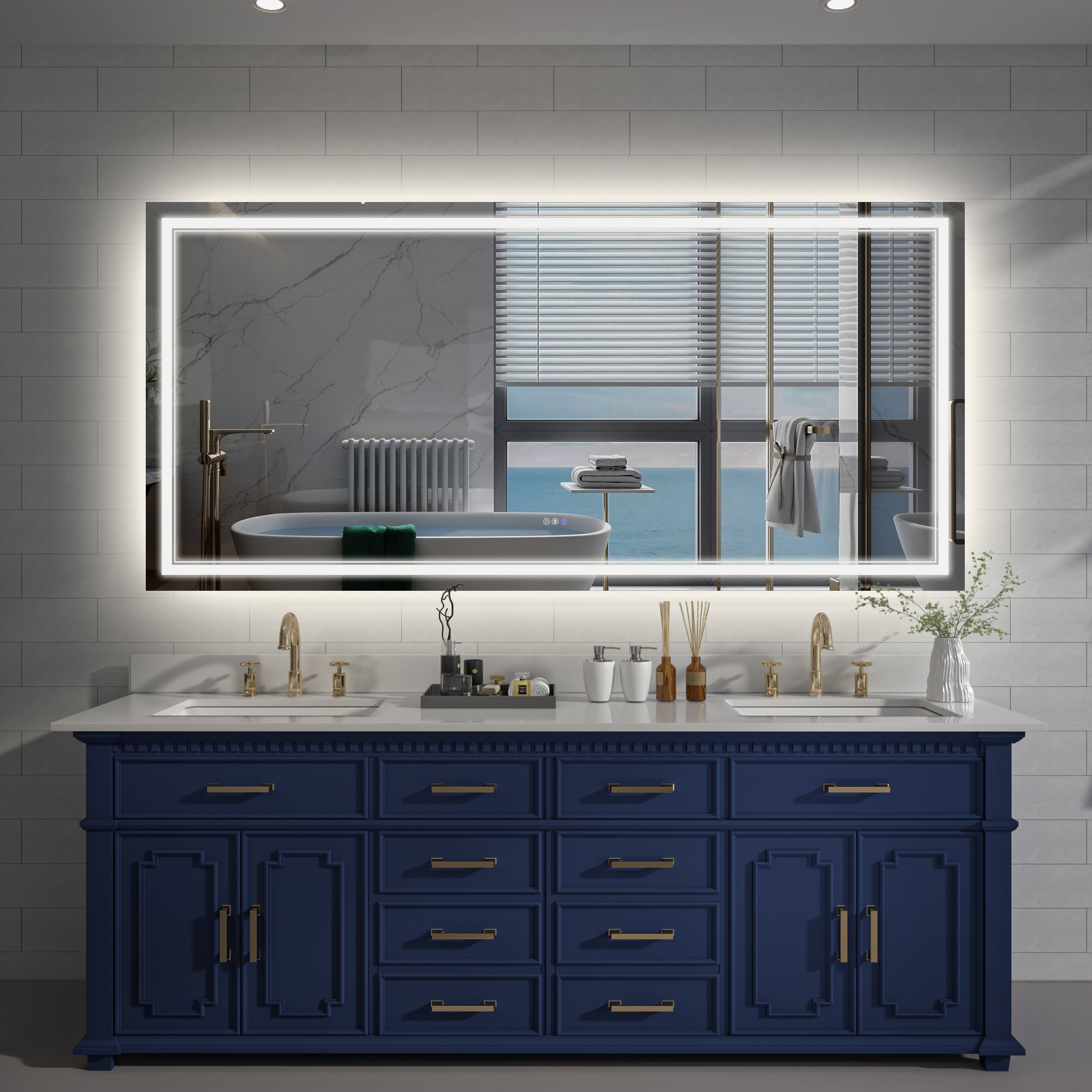 ExBrite EXBM5536V12 Framed-Bath-Mirrors - View #3