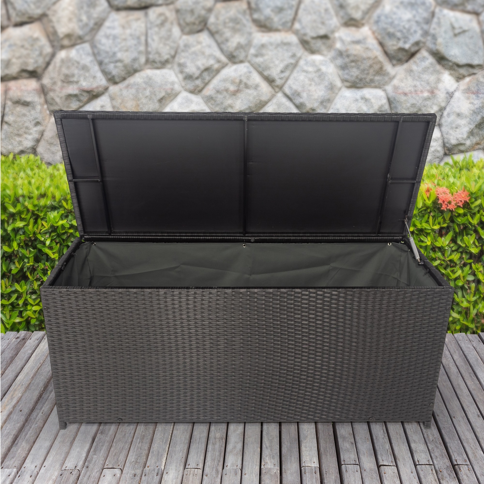 ModernLuxe L-W32965341 / 113-Gallon / Wood Deck Box