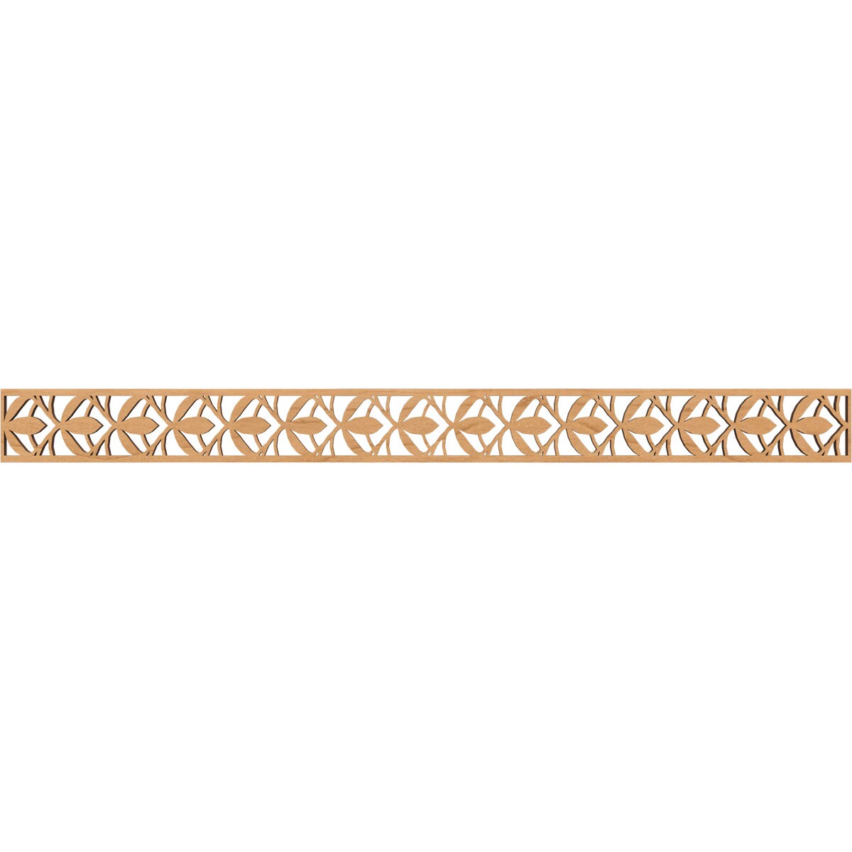 Ekena Millwork MLDB04X46SALMA Salem Fretwork Flat Trim 4-in x 3.87-ft Maple Brown Unfinished 2156793 Pierced Wall Panel Moulding