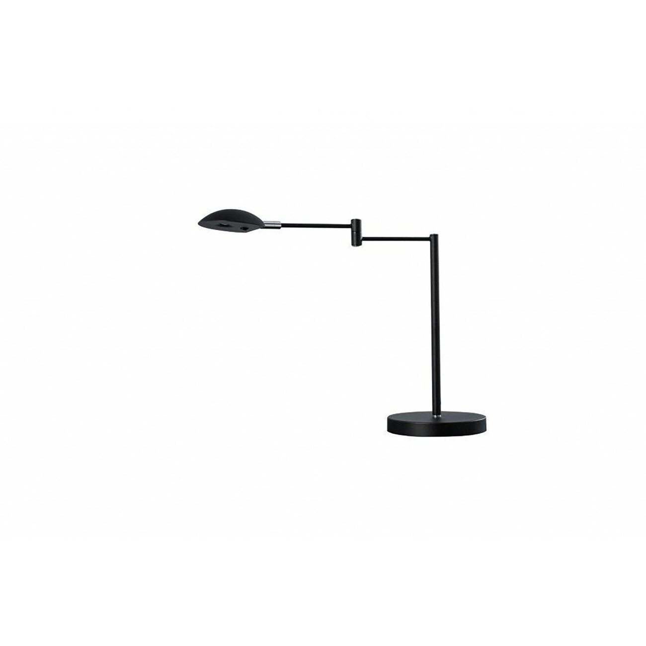 OttLite 26.875-in Black Touch Swing-Arm Desk Lamp with Plastic