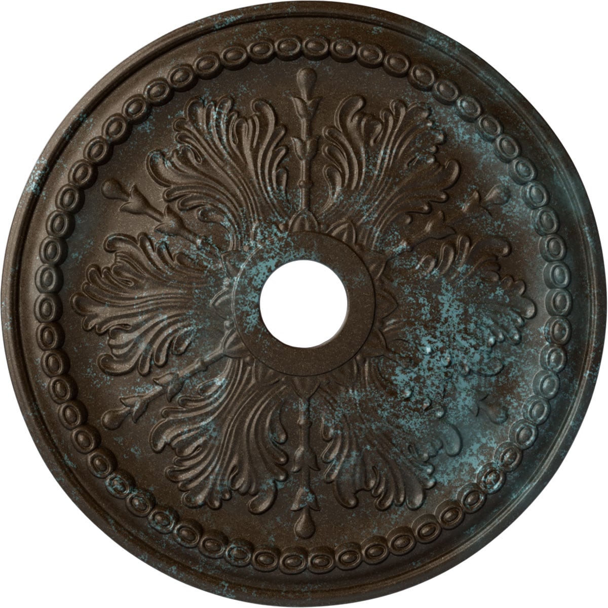 Ekena Millwork CM27WIBBS Winsor 27.5-in W x 27.5-in L Painted Bronze Blue Patina Polyurethane Whole Ceiling Medallion