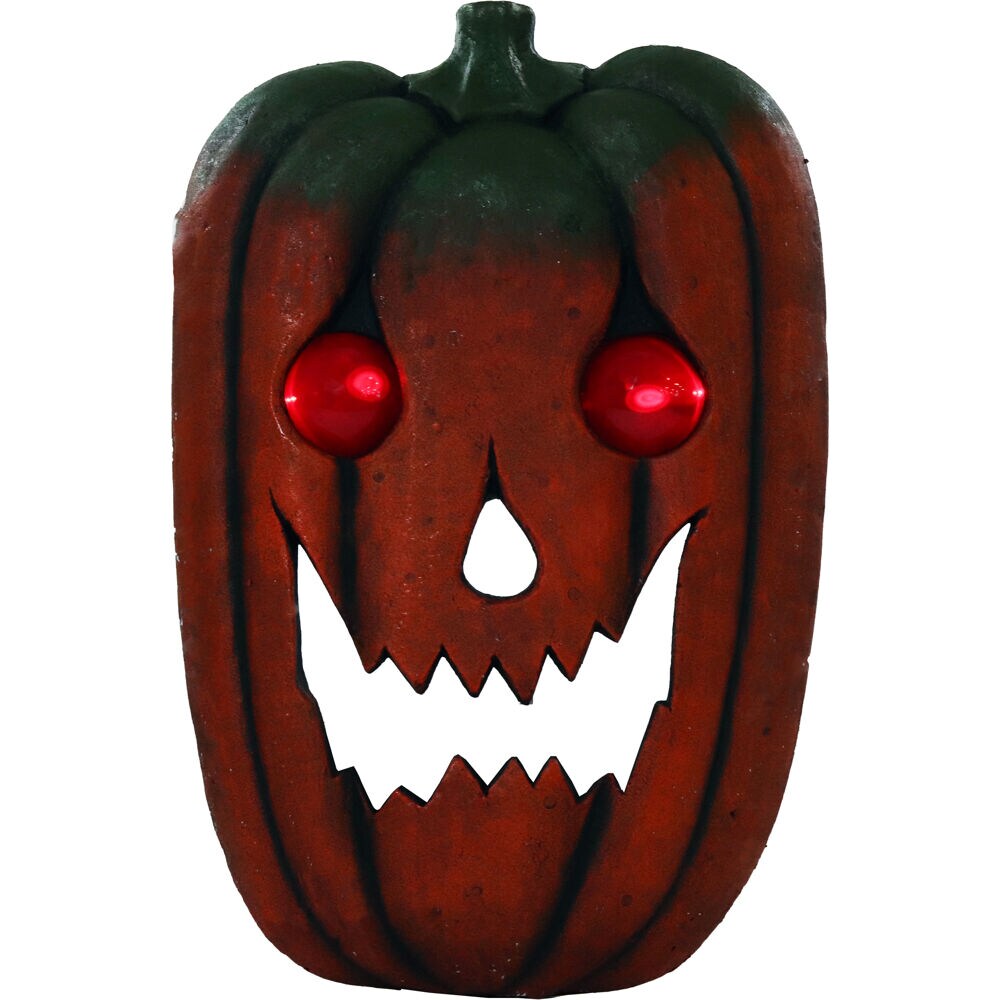 2.5 Ft. Pumpkin Head Halloween Decoration With Blinking Red Glowing ...