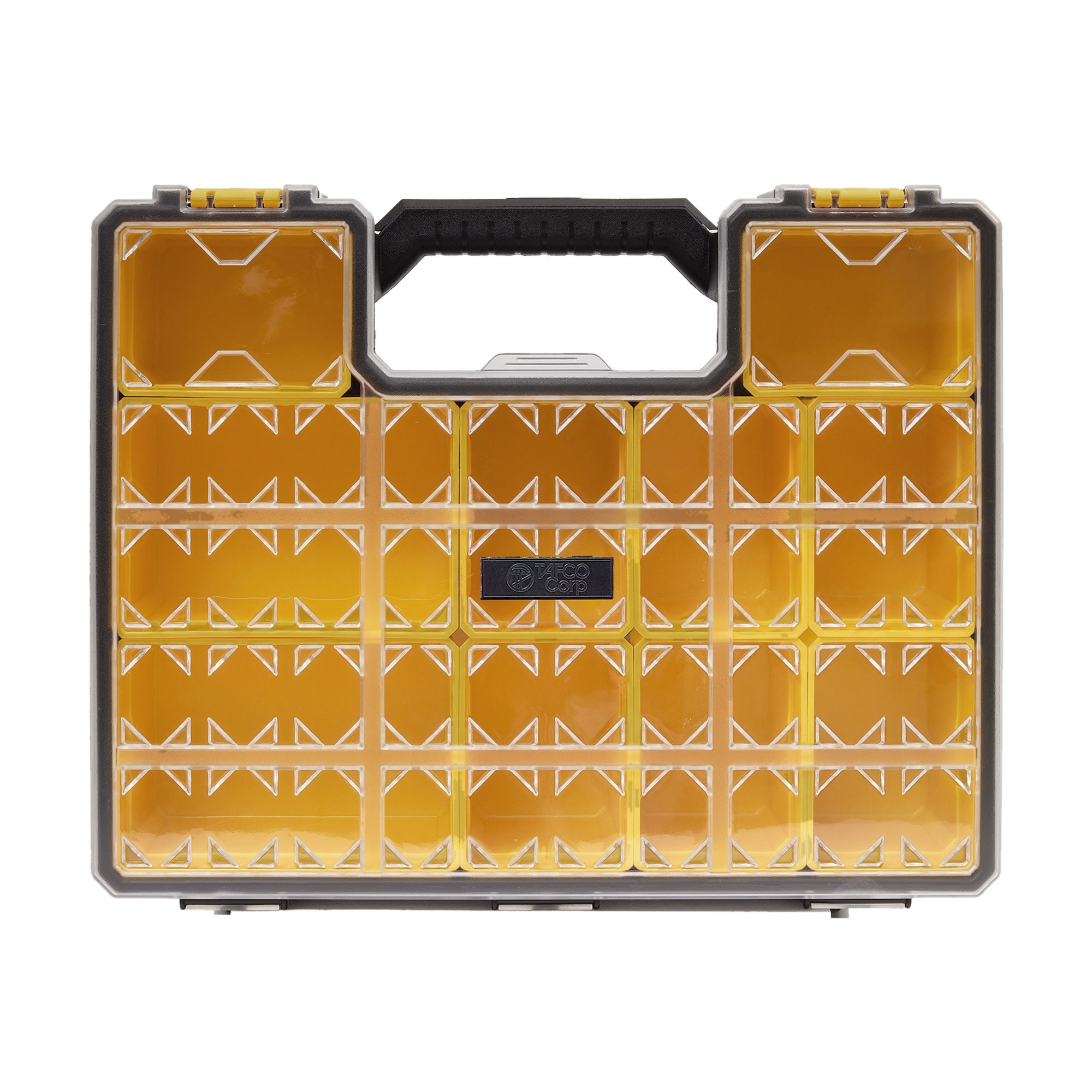 TAFCO 10 Compartment Pro-Go Deep Cup Small Parts Organizer, Yellow