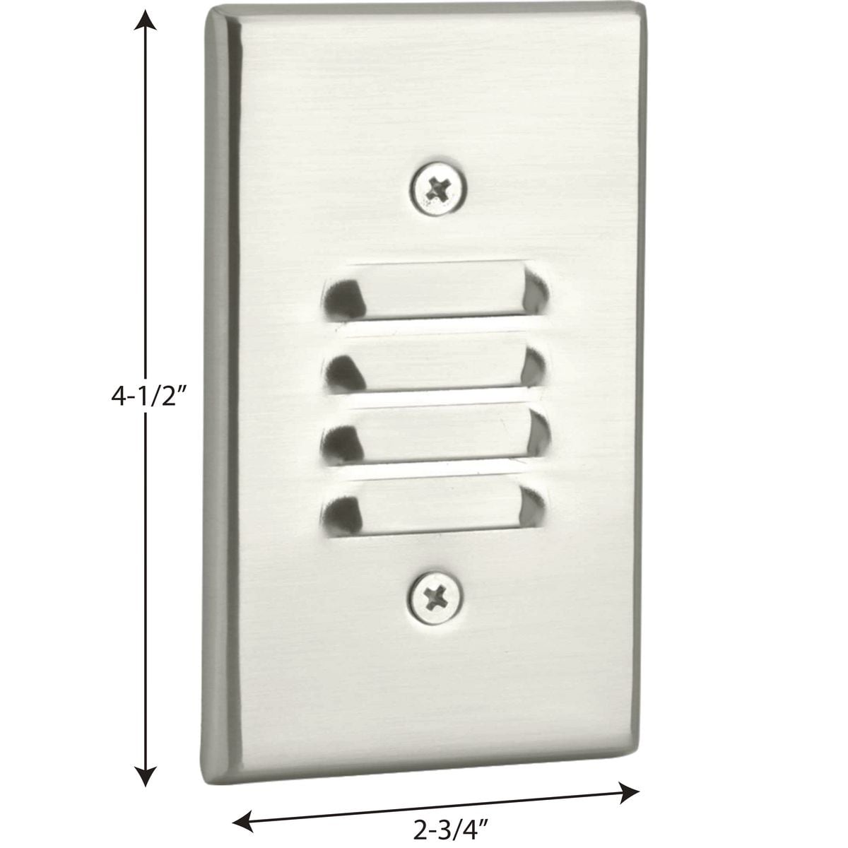 Brushed Nickel LED Indoor Louvered Step Light