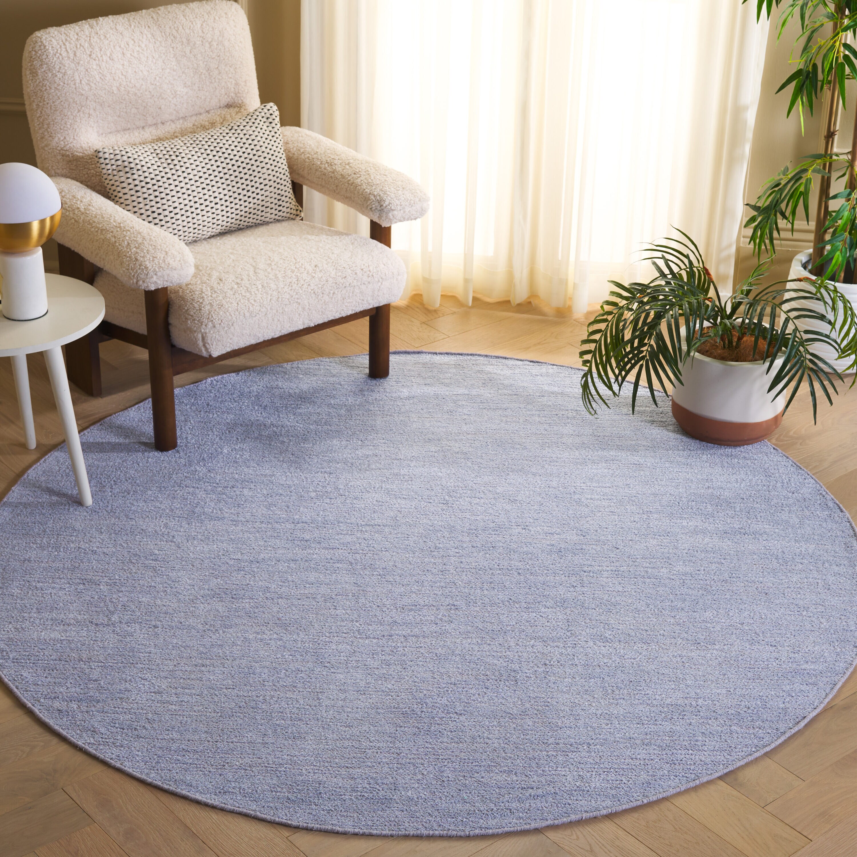  Montauk 321 Lilac Solid / Tonal 6ft x 6ft Round Rug