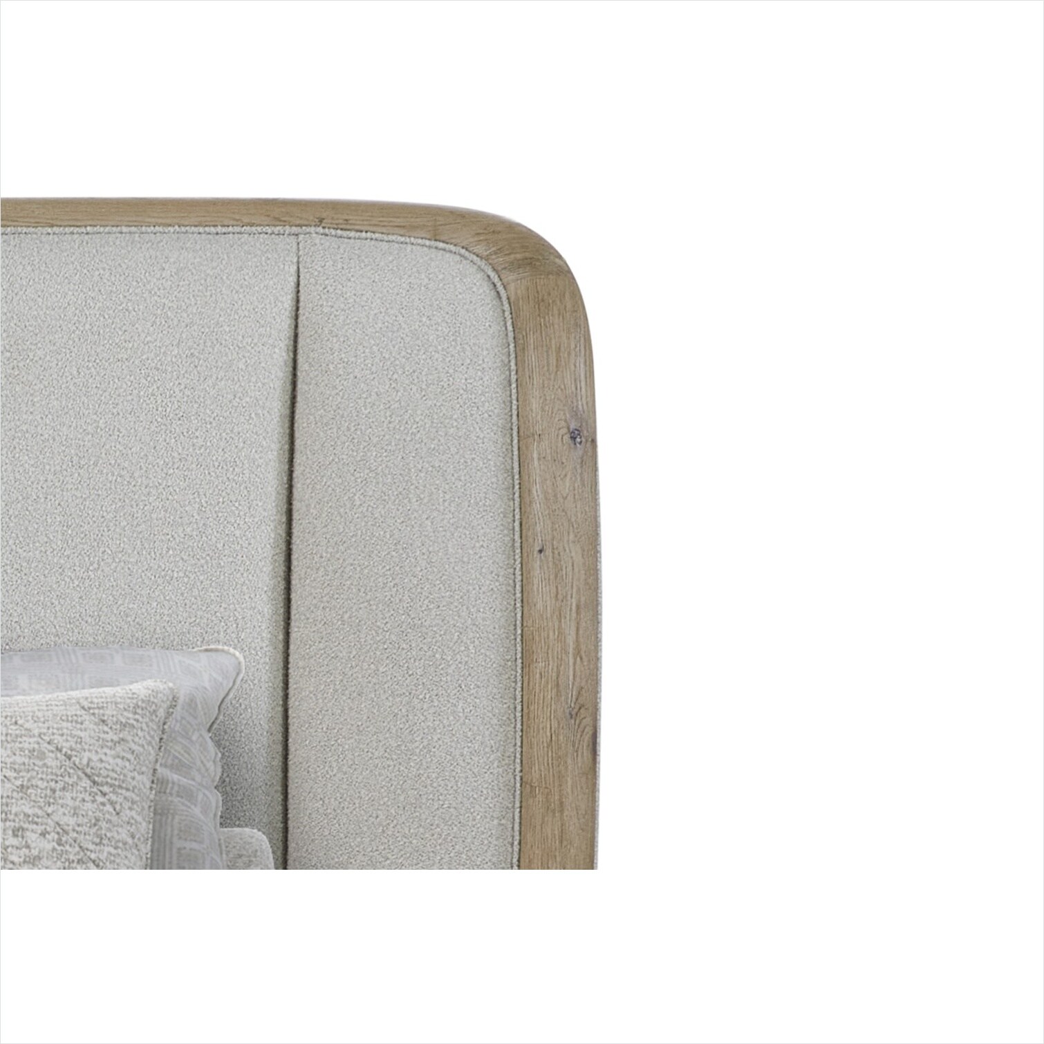 Watnature King Upholstered Standard Bed Frame English Knotty Oak ...