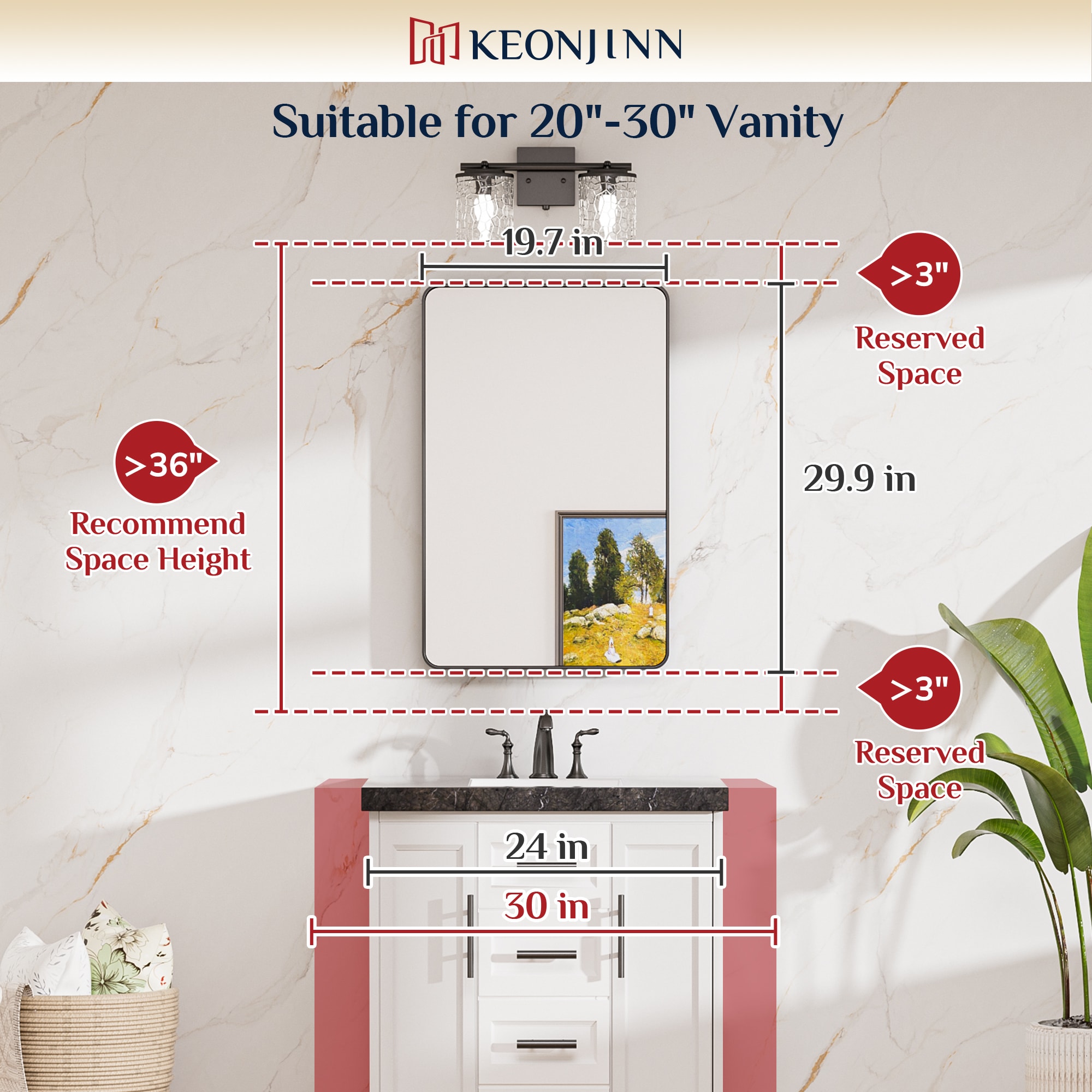 Keonjinn LW-JSKYJ2-5076NI Decor-Mirrors - View #3