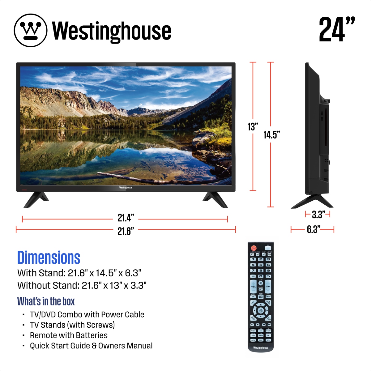 Westinghouse HX5201 24-in 720P LED Indoor Use Only Flat Screen HDTV WD24HX5201 Sansujyuku sansujyuku.com