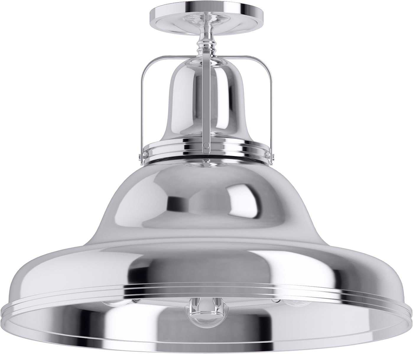 KOHLER 32294-SF03-CPL Hauksbee 1 -Light 17.94-in Polished Chrome Flush Mount Light