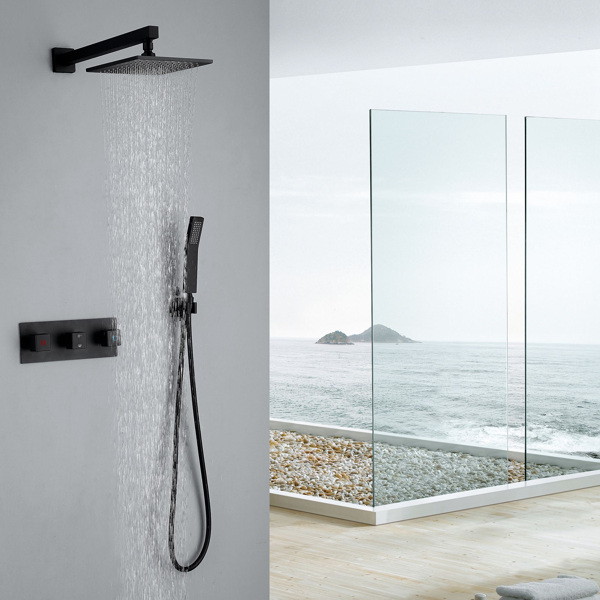 Parrot Uncle RCS85009MB-EG Showerhead-Bar-Panels - View #3