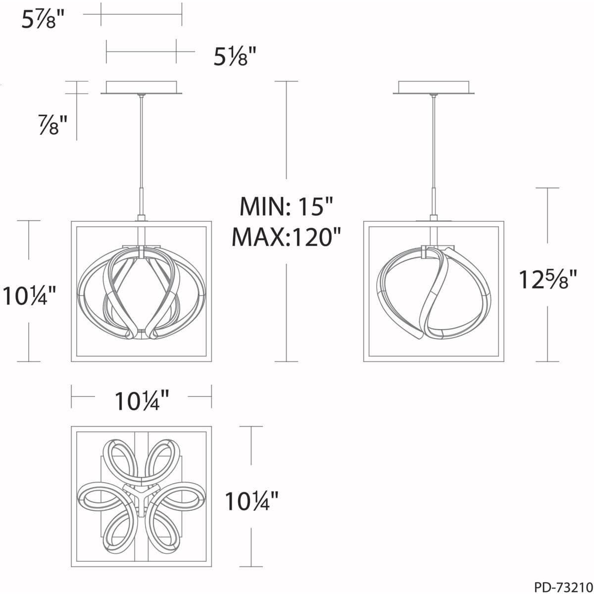 WAC Lighting PD-73210-BK/GL Pendant-Lights - View #2