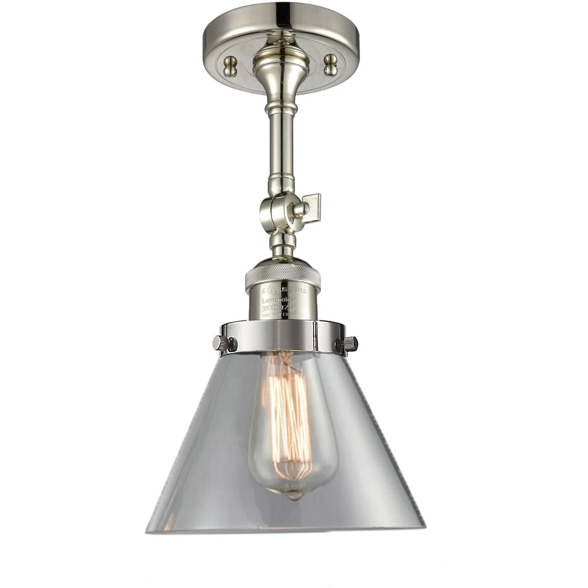 Innovations Lighting 1354843 201F-PN-G42-LED Franklin Restoration Large Cone