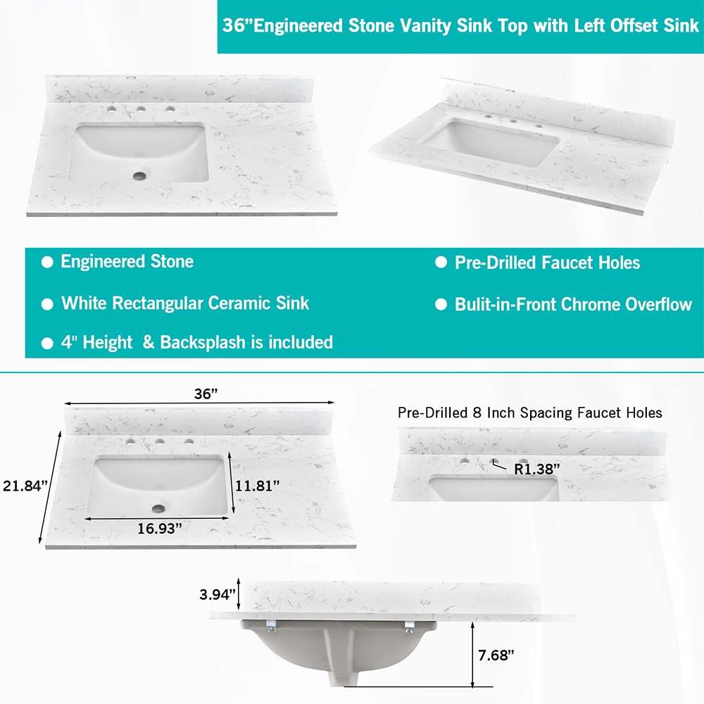 EQLOO E12L Vanity-Tops - View #2