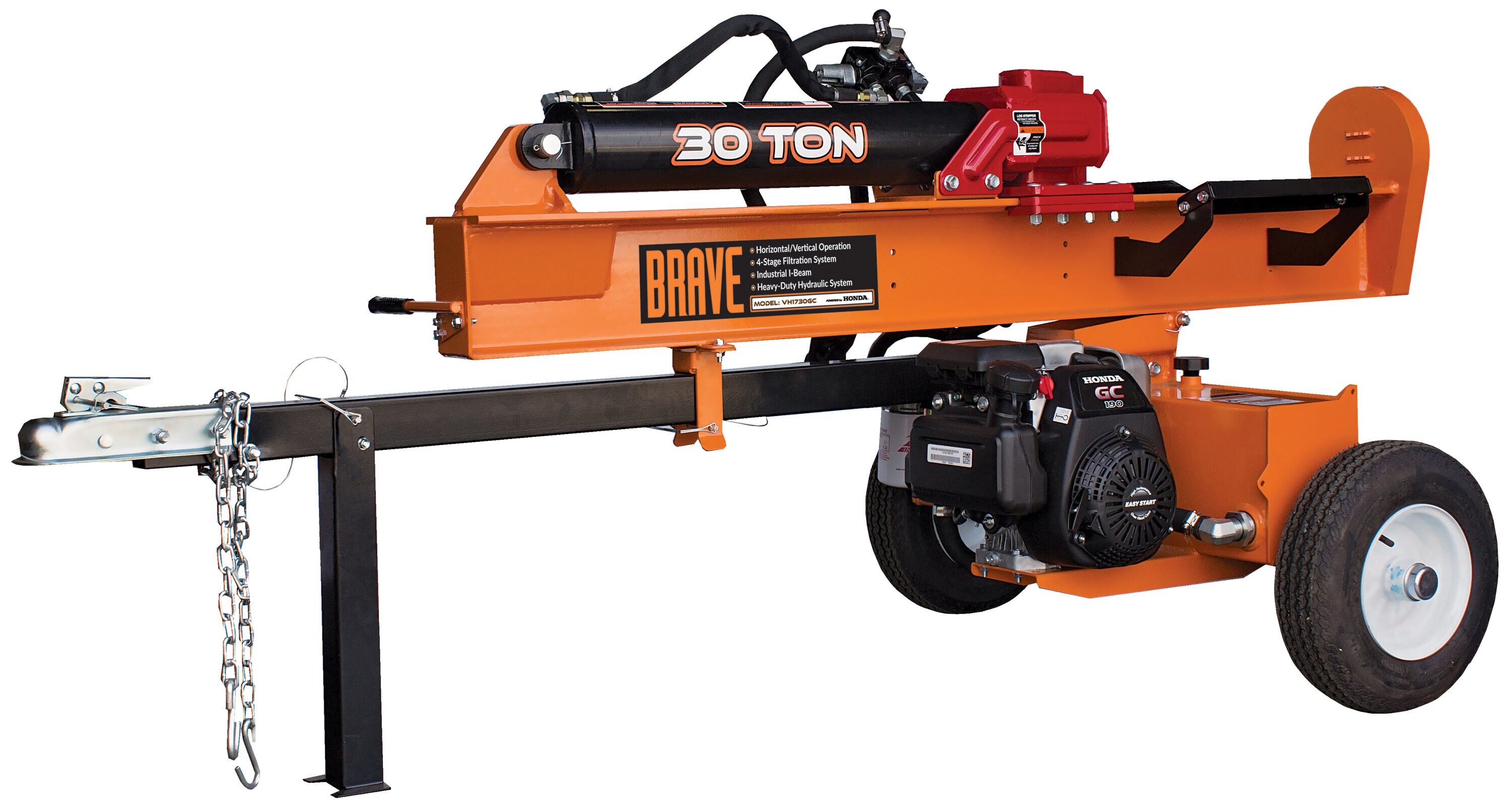 Great Northern Equipment Brave 37-Ton 270-cc Horizontal and Vertical Gas  Log Splitter with Honda Engine