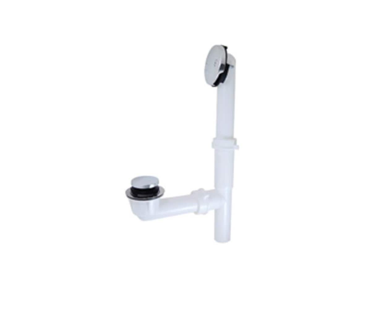  748005 1-1/2-in Chrome Chrome Foot lock Drain with PVC Pipe Included